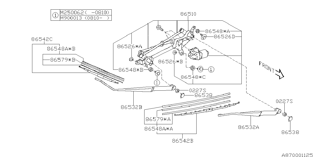 Subaru 86548FG030 - Pyyhkijänsulka inparts.fi