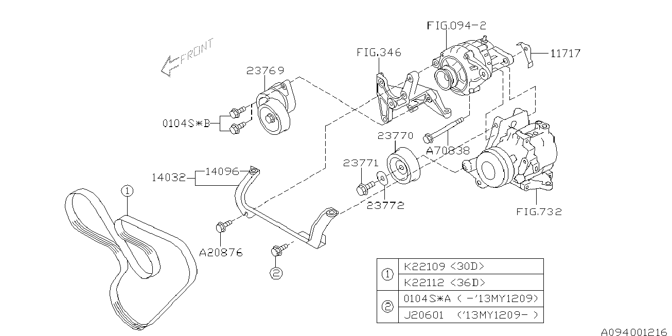 Subaru 809221090 - Moniurahihna inparts.fi