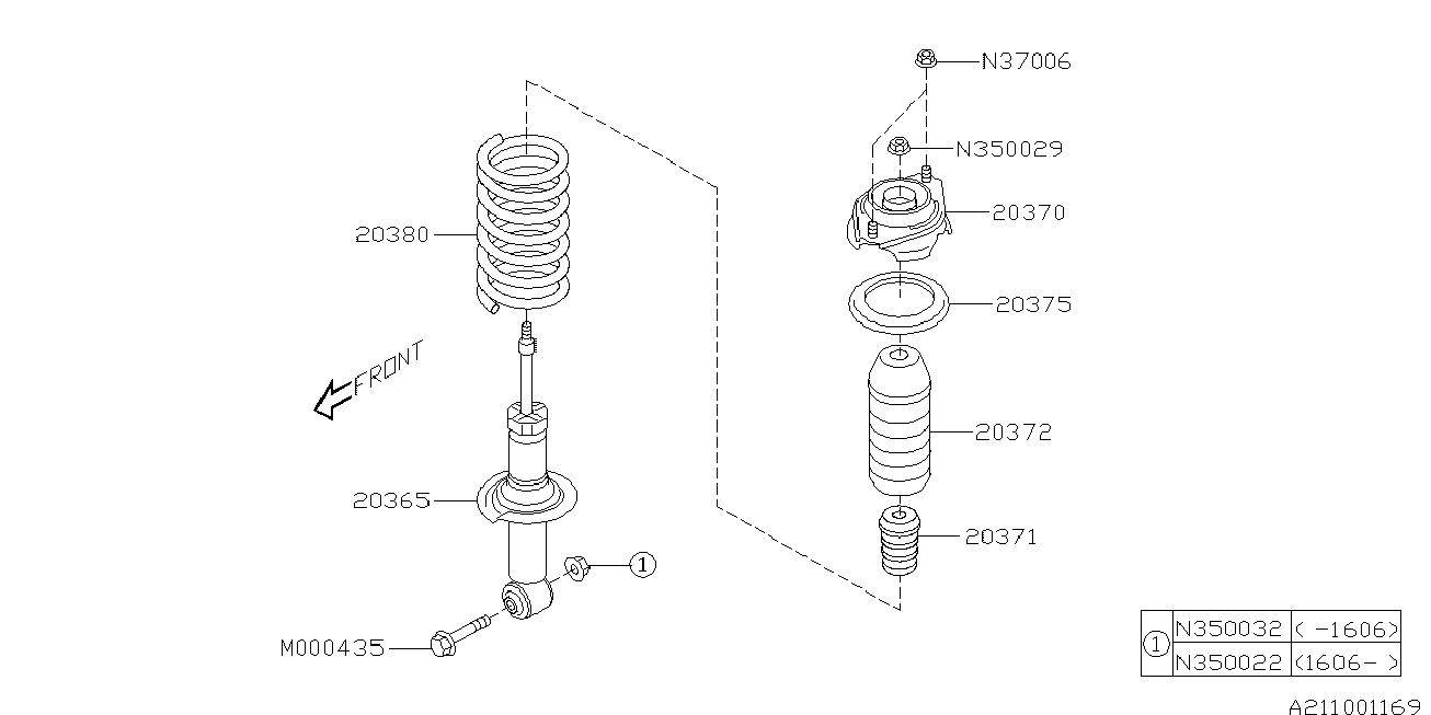 Subaru 20370FG012 - Jousijalan tukilaakeri inparts.fi