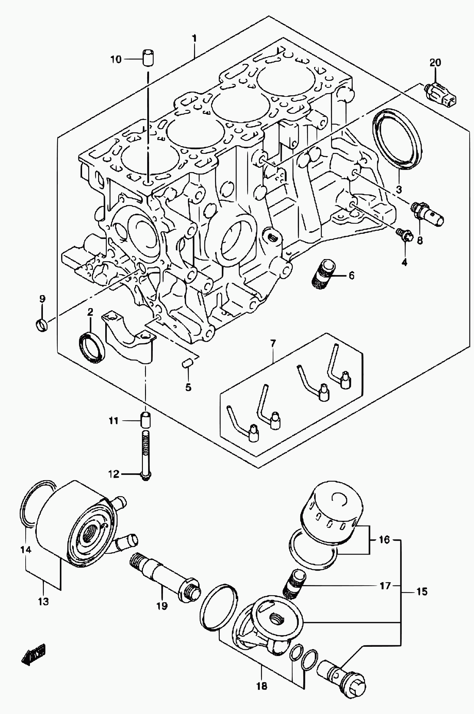 NISSAN 16600-84A00 - Moottoriöljyn jäähdytin inparts.fi