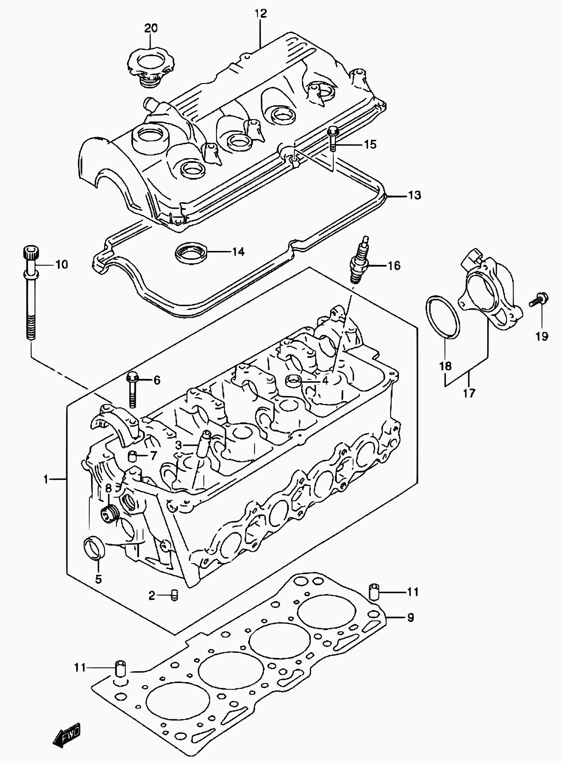 Subaru 11117-73G00 - Syl.kannen pultit inparts.fi