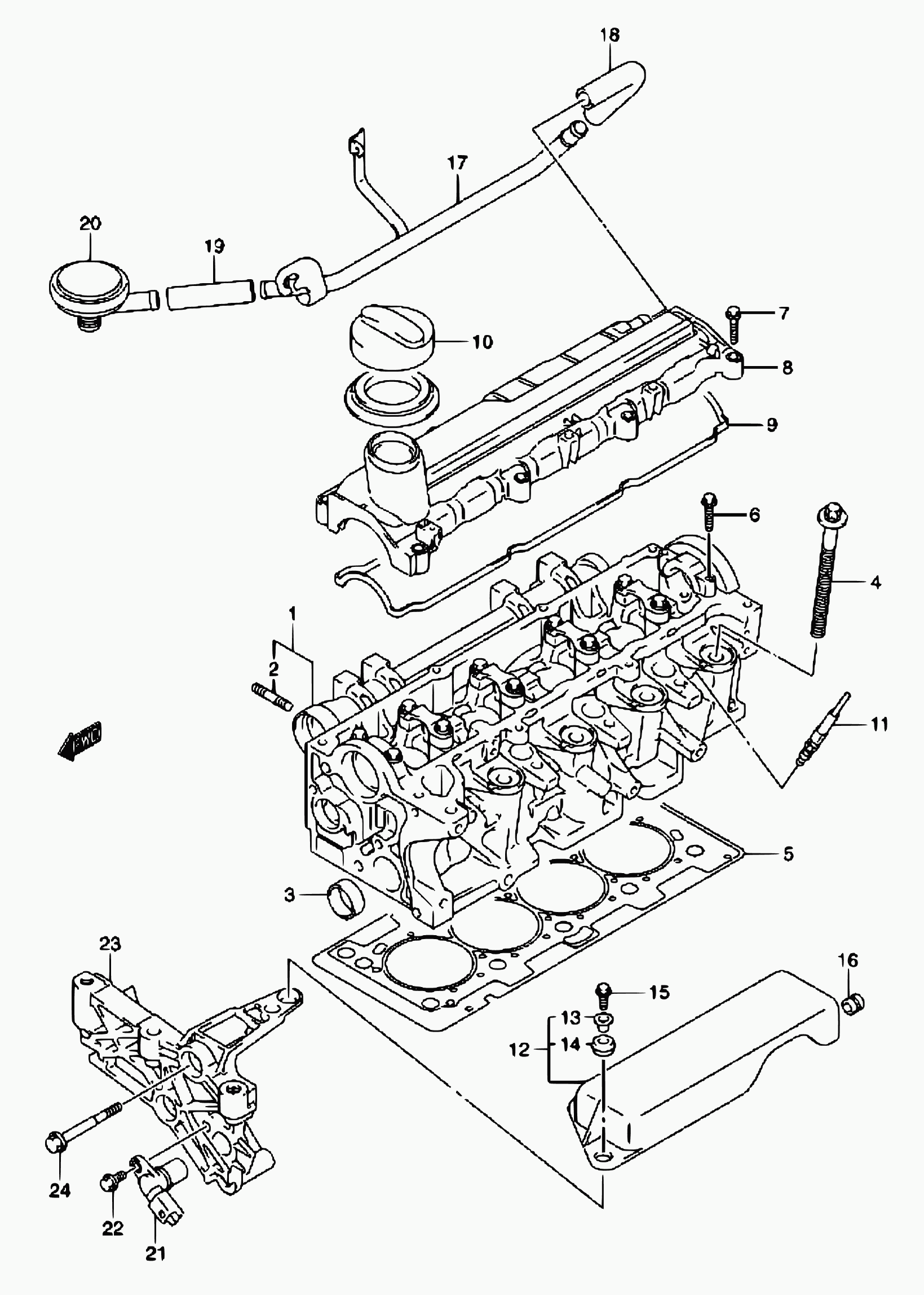 Suzuki 11170-84A00 - COVER, CYLINDER HEAD inparts.fi