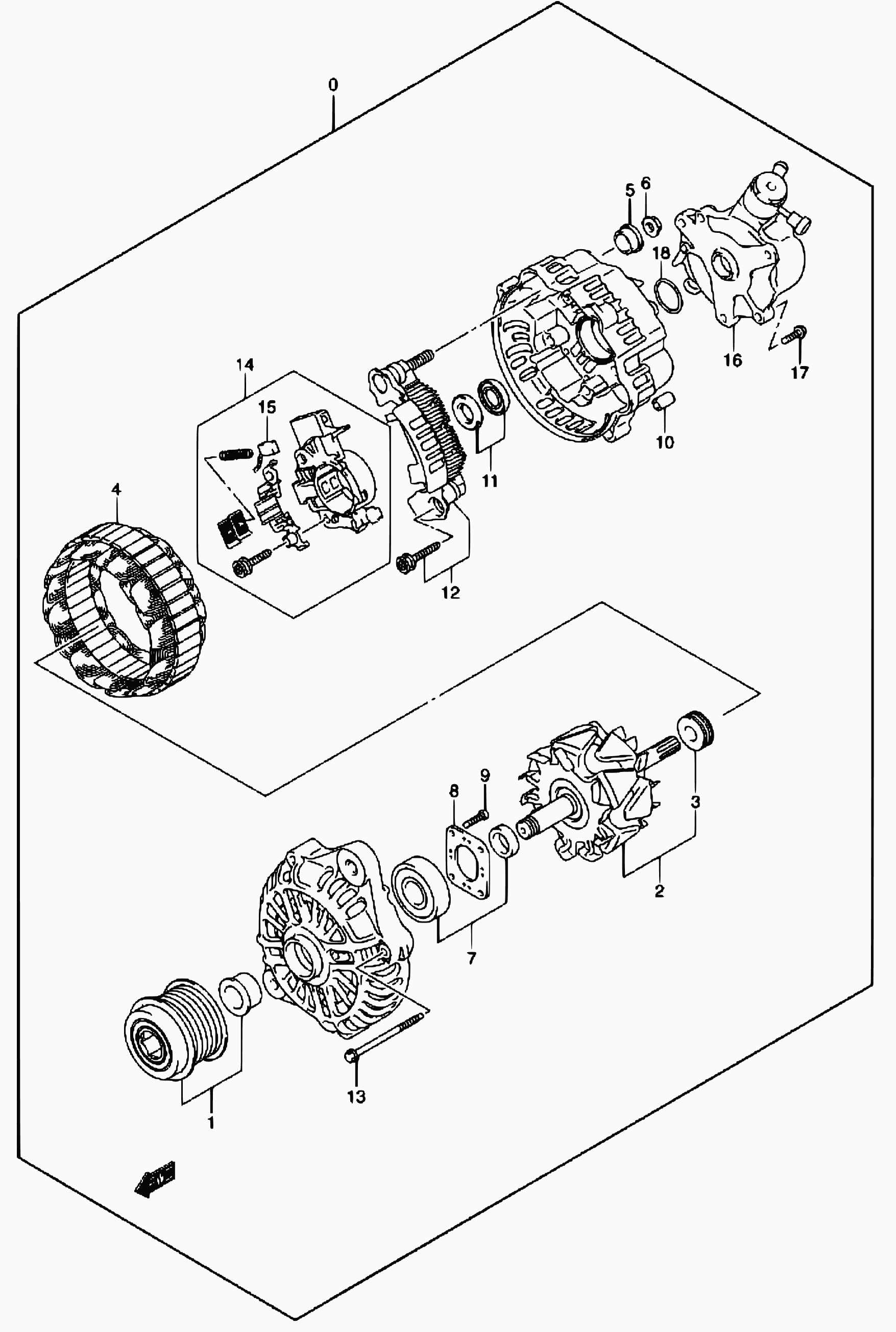 Suzuki 31400-84A00 - Laturi inparts.fi