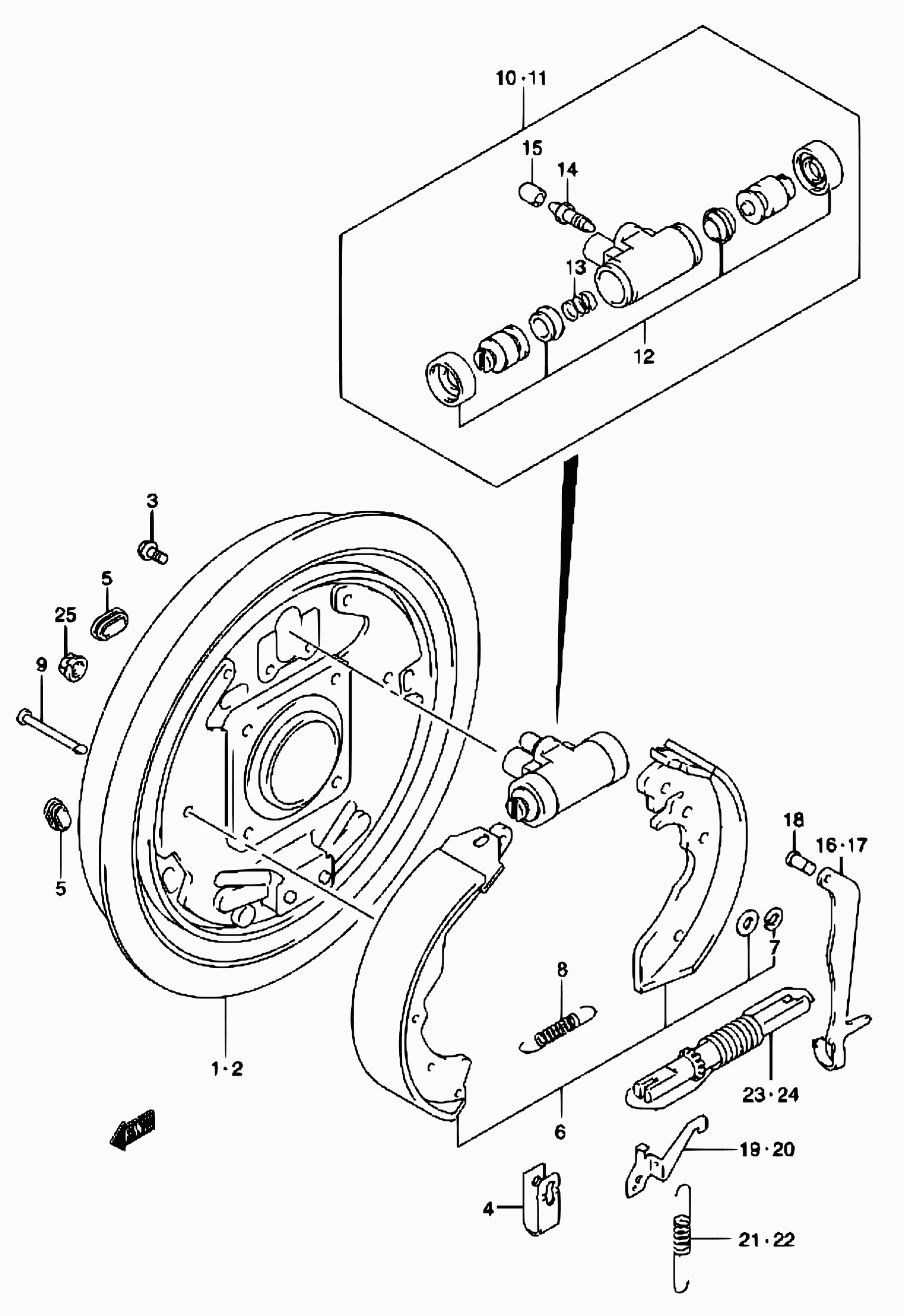 Suzuki 53401-81A00 - Jarrusylinteri inparts.fi