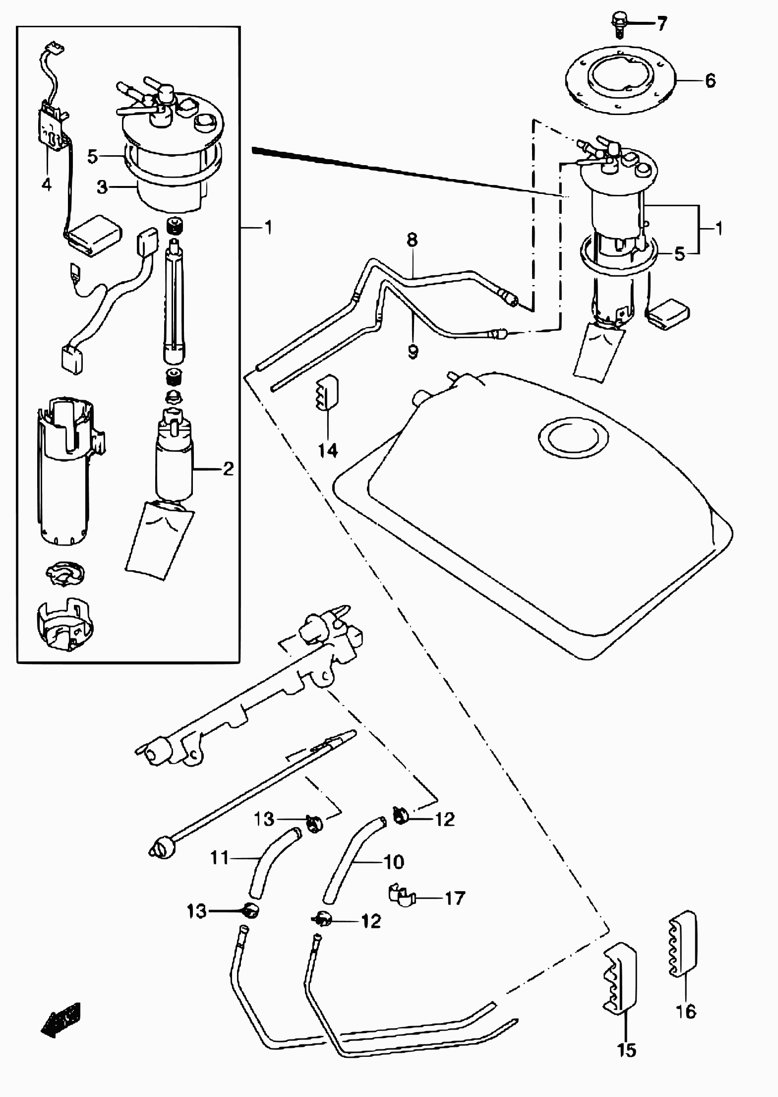 Suzuki 15310-81A01 - Polttoainesuodatin inparts.fi