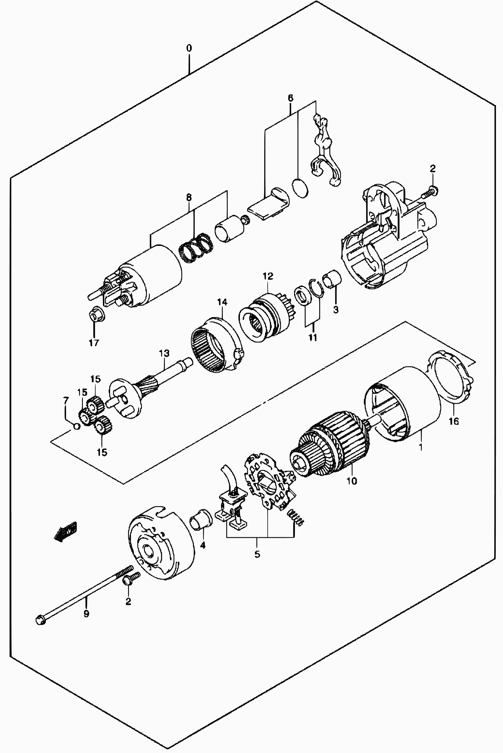 Suzuki 31100-84A00 - Käynnistinmoottori inparts.fi