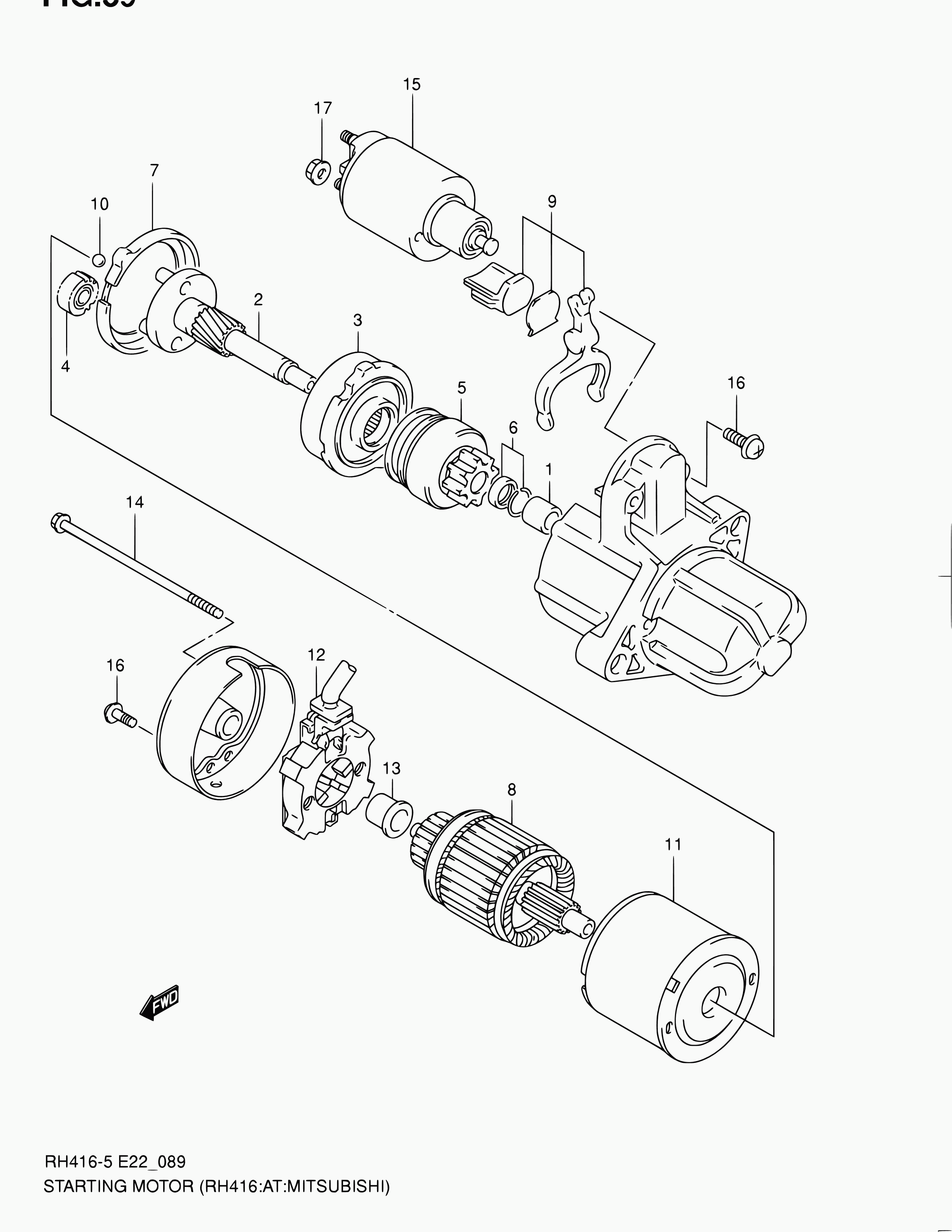 Suzuki 31100-80G20 - Käynnistinmoottori inparts.fi