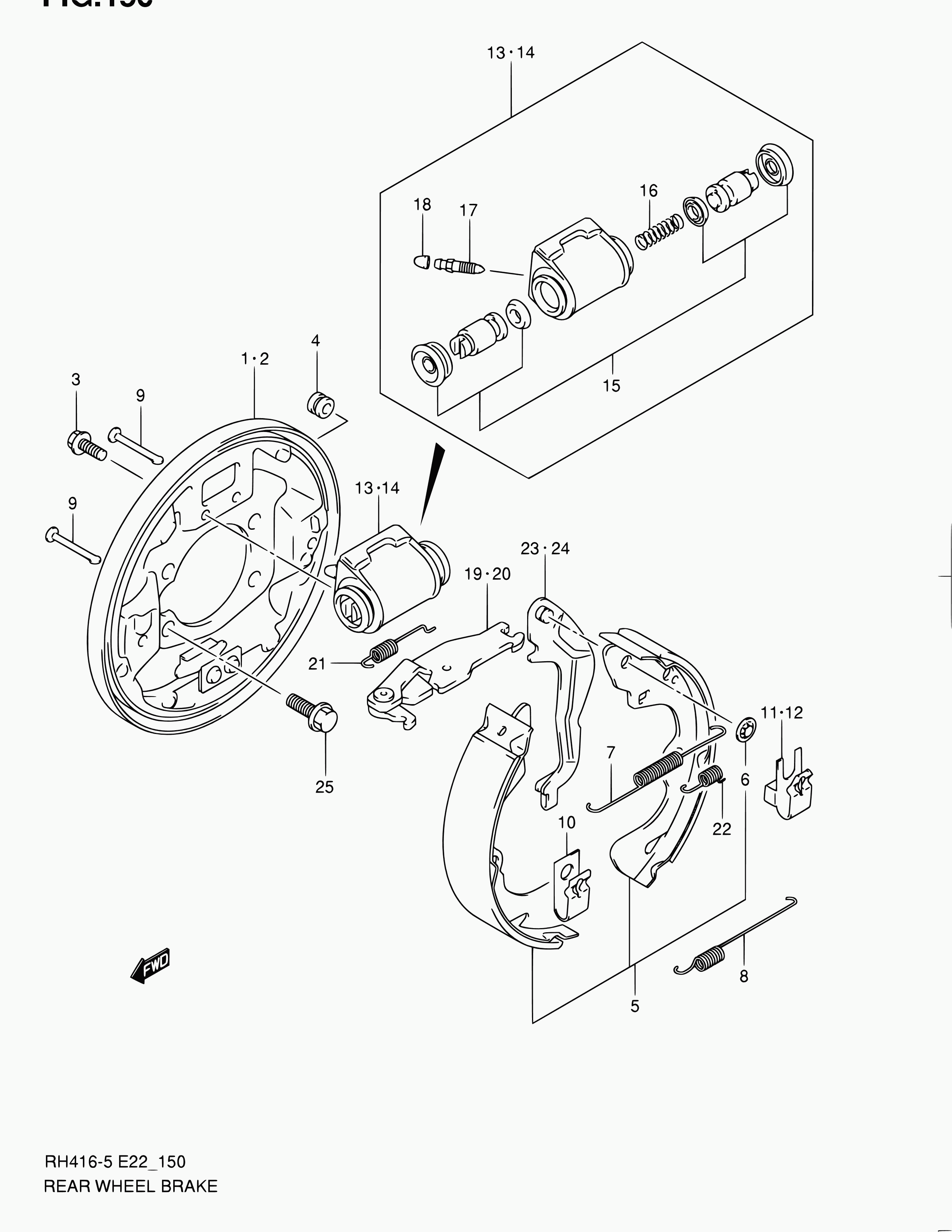 Suzuki 53200-69G12 - Jarrukenkäsarja inparts.fi