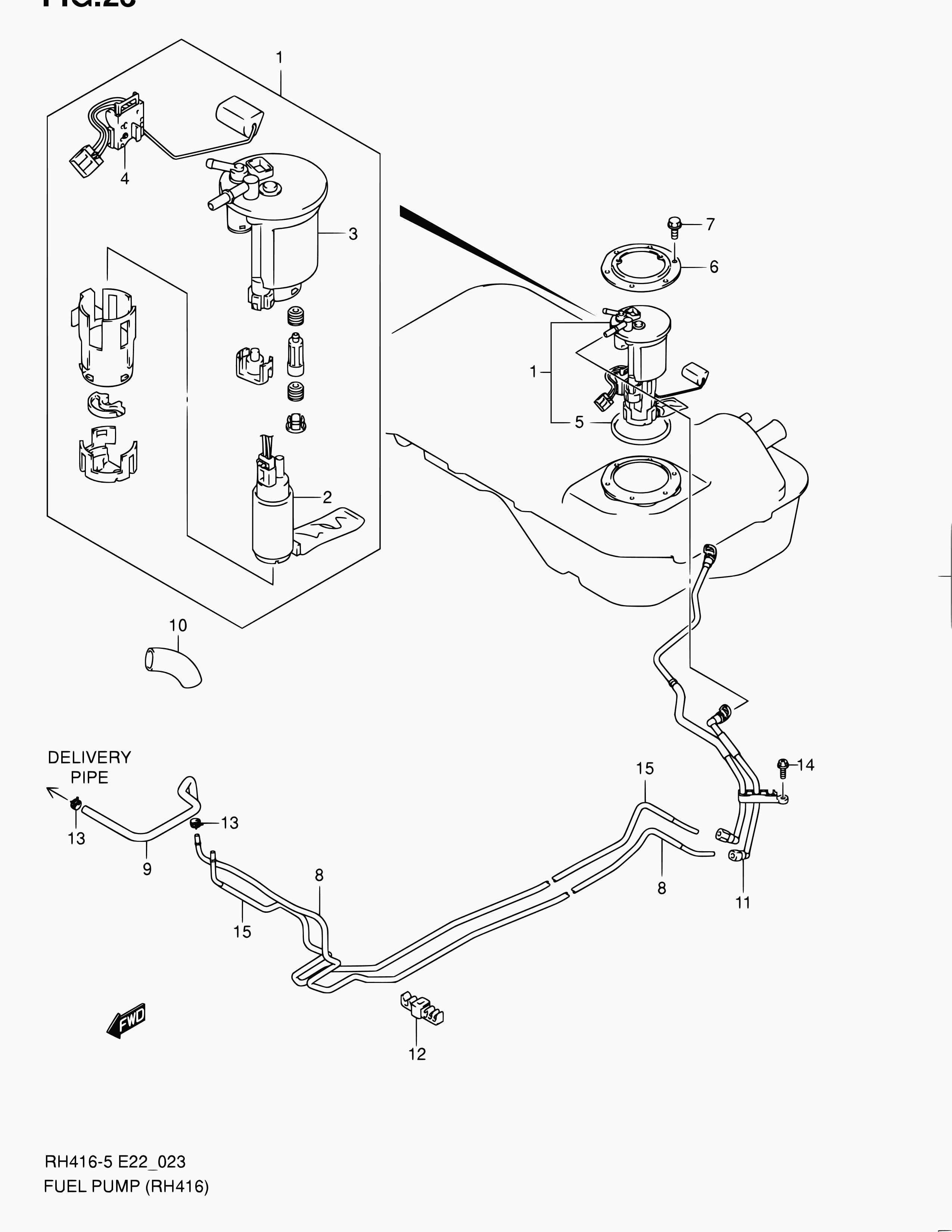 Suzuki 15110-54G10 - Polttoainepumppu inparts.fi