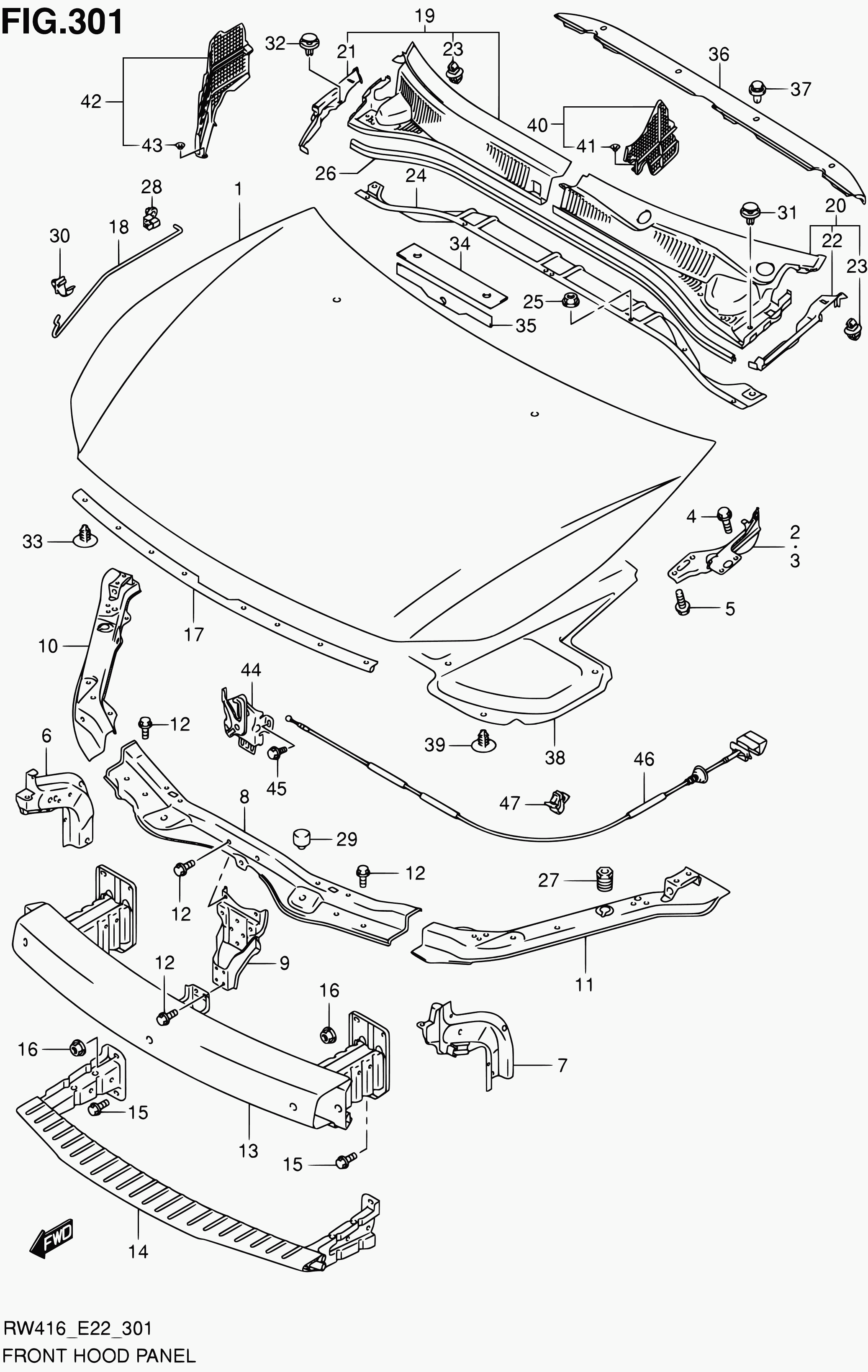 Suzuki 58250-80J01 - Kehys, ajovalo inparts.fi