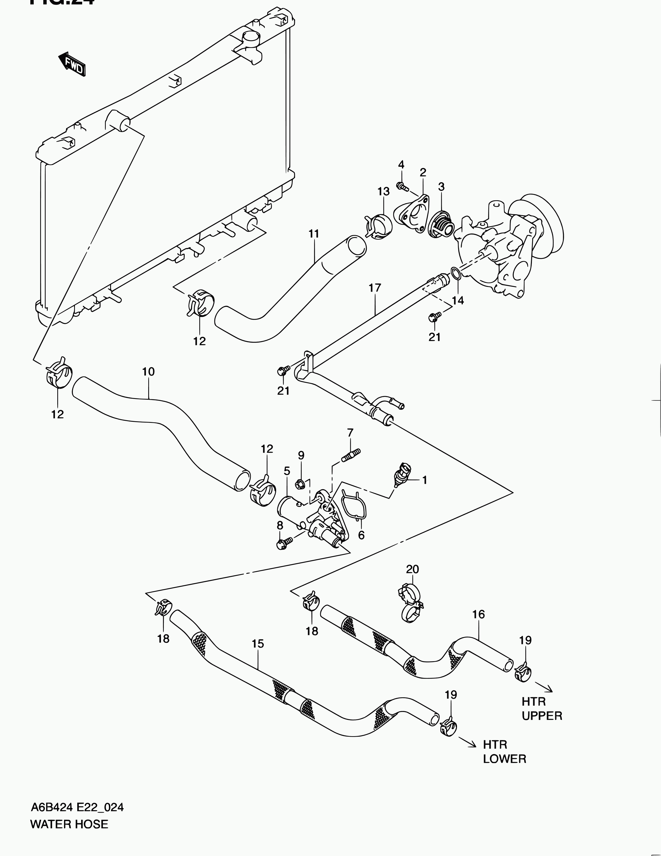 Mitsubishi 17670-63J00 - Termostaatti, jäähdytysneste inparts.fi