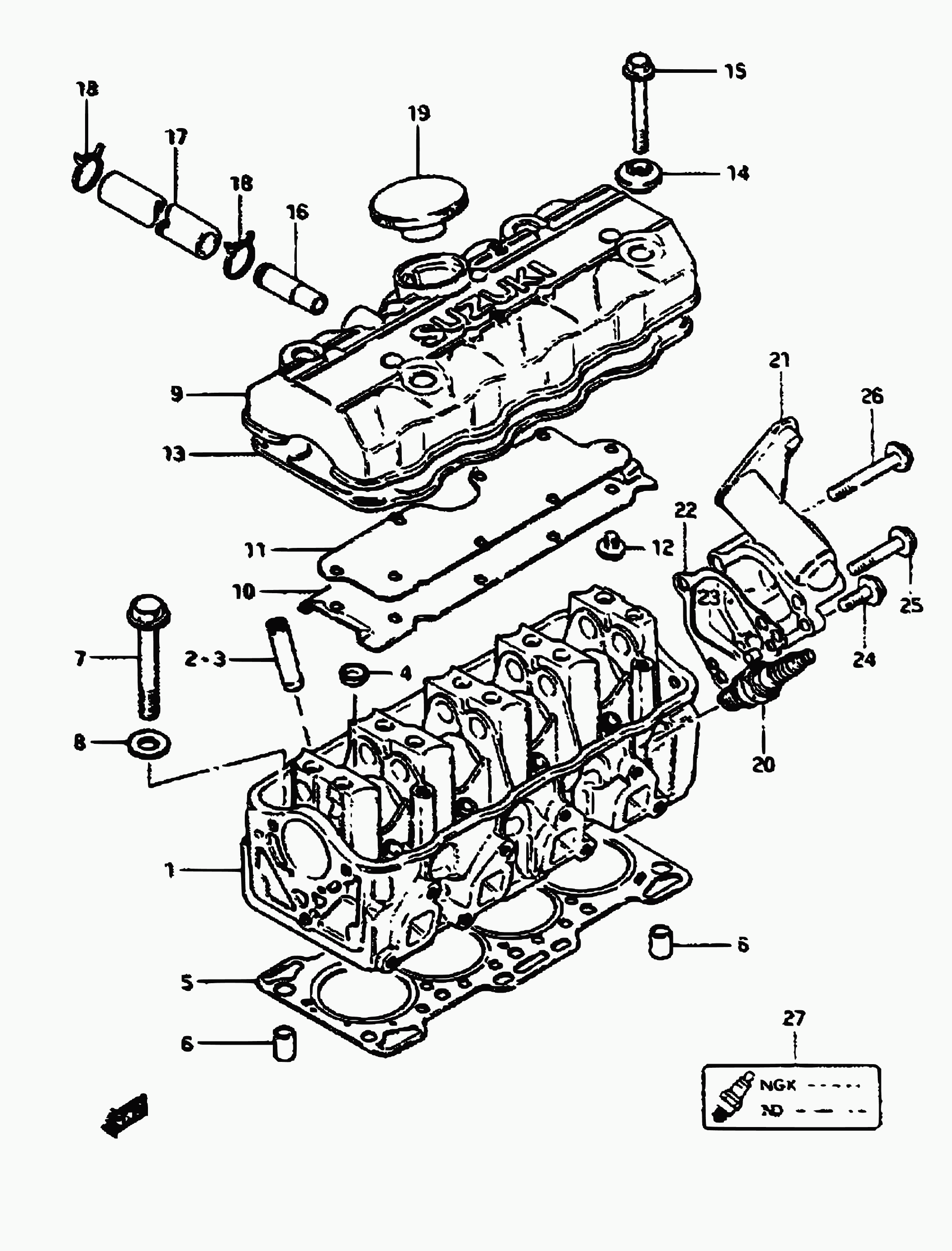 Suzuki 09482-00123 - Sytytystulppa inparts.fi