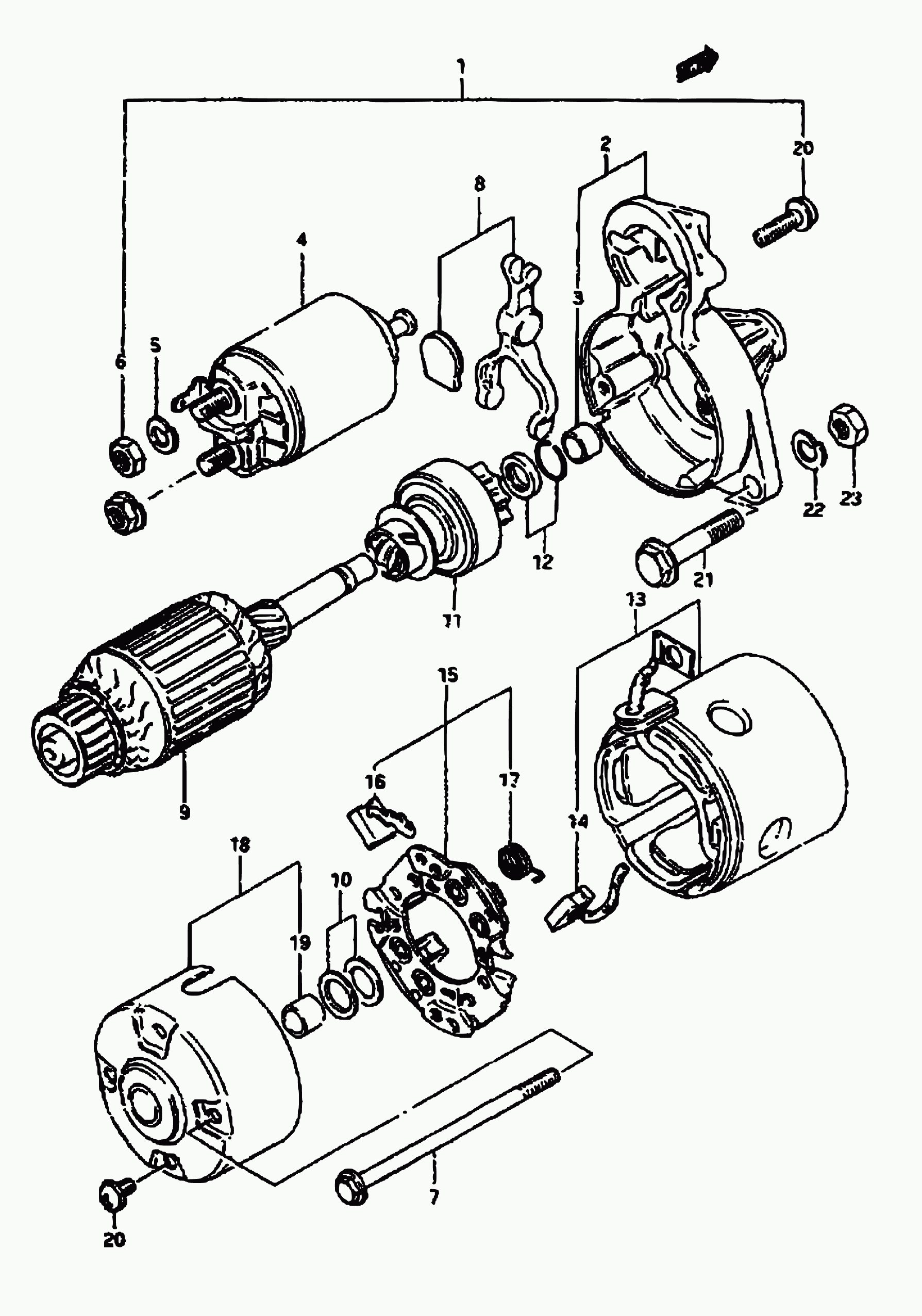 Suzuki 31100-73031 - Käynnistinmoottori inparts.fi