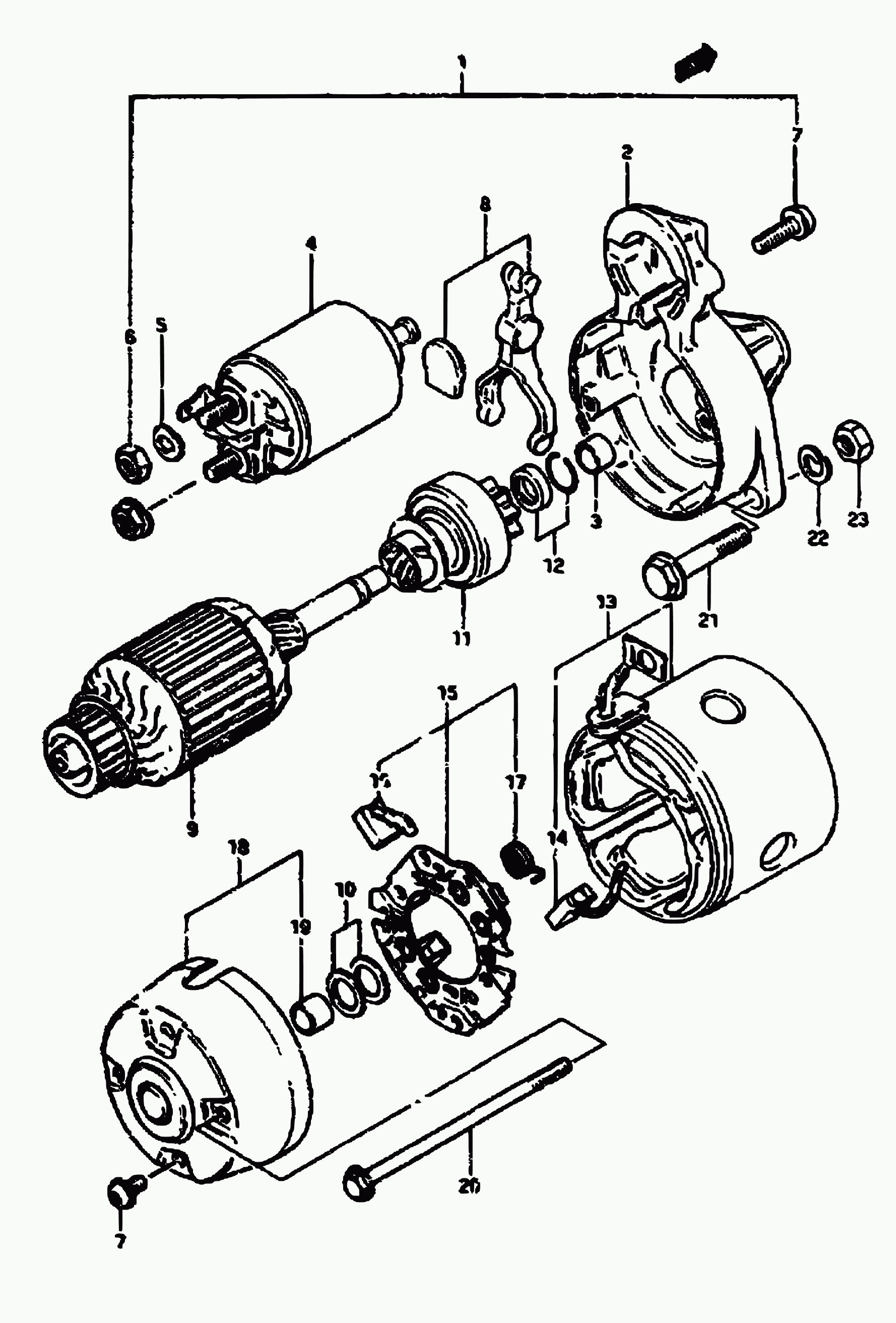 Suzuki 31100-80091 - Käynnistinmoottori inparts.fi