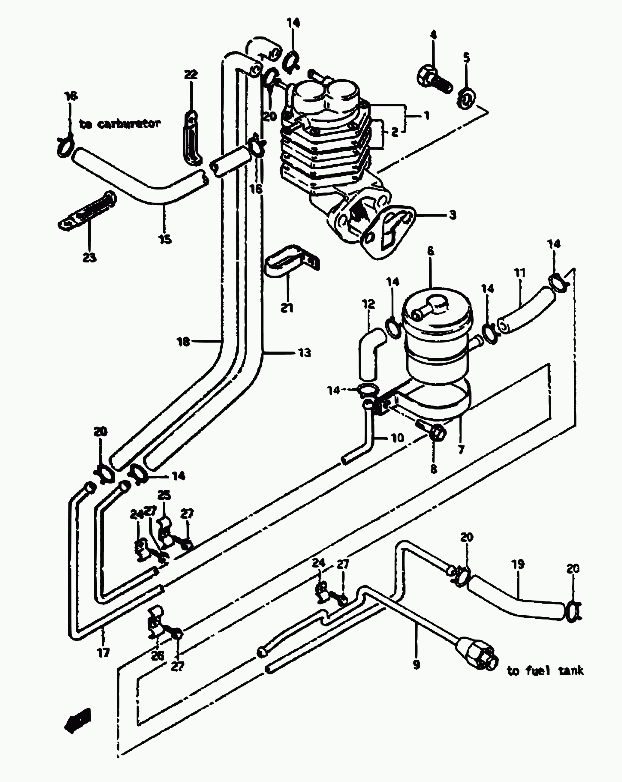 Suzuki 15410-79100 - Polttoainesuodatin inparts.fi