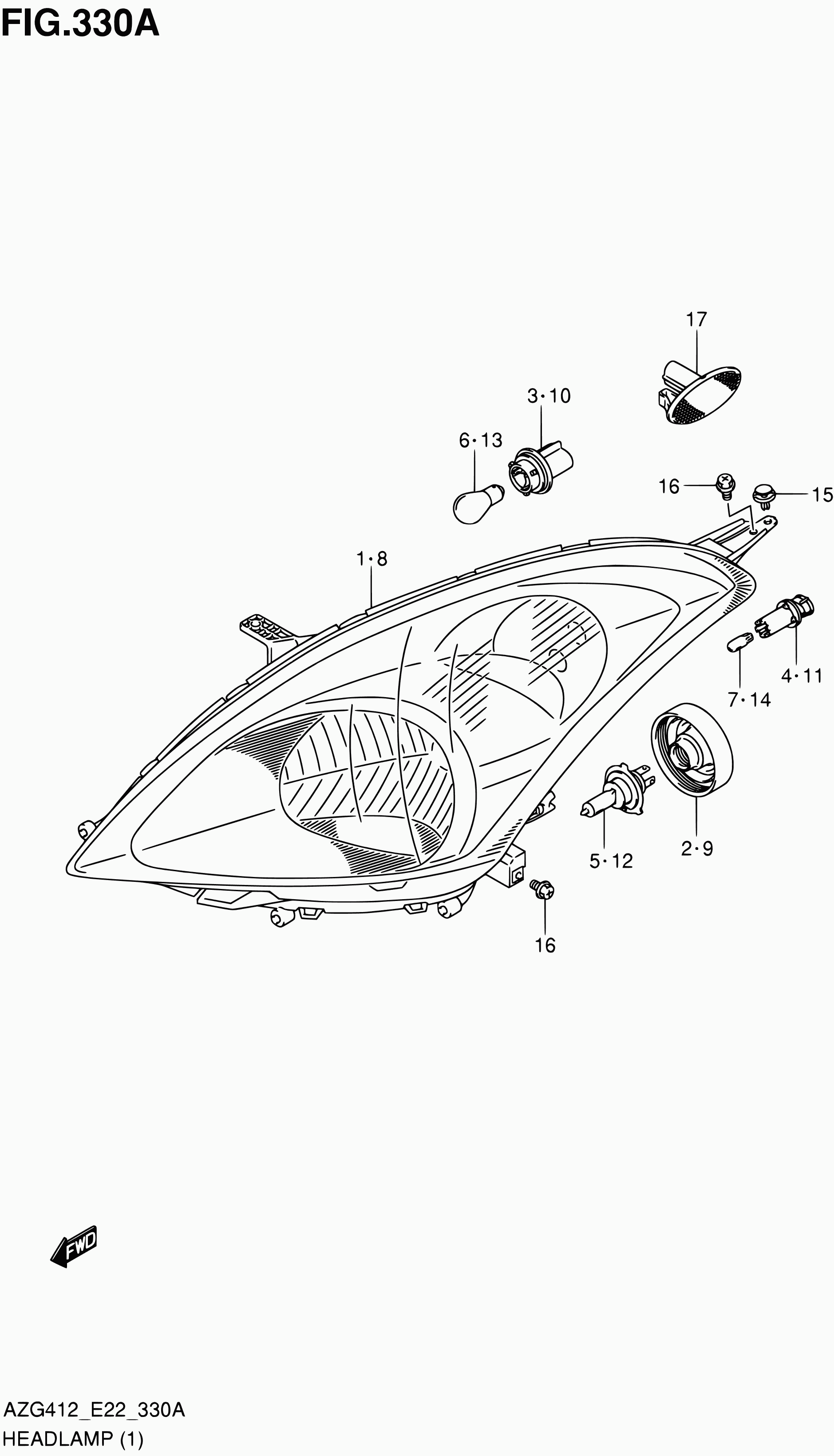 Suzuki 09471-12186 - Polttimo inparts.fi