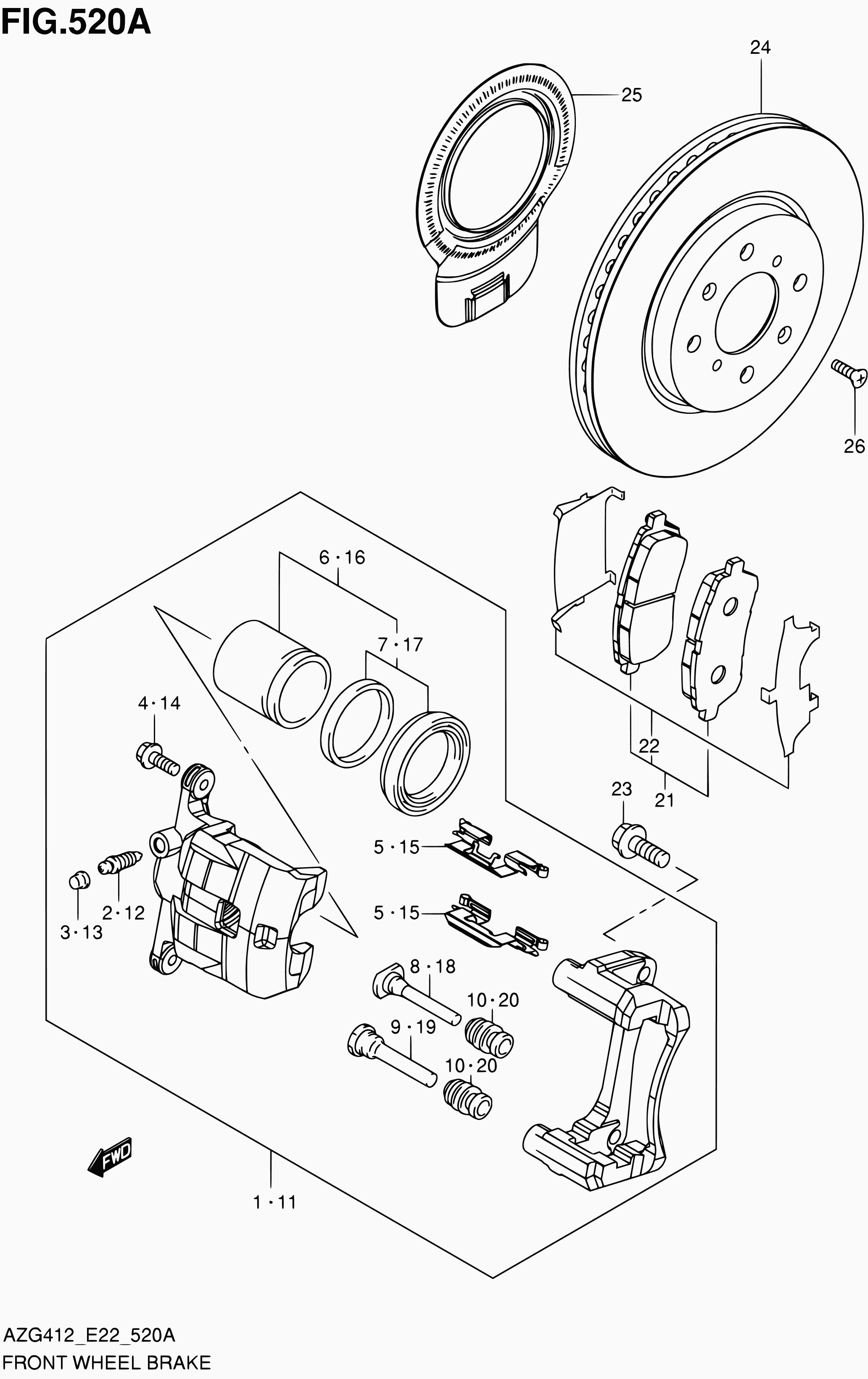 Suzuki 55810-68L00 - Jarrupala, levyjarru inparts.fi