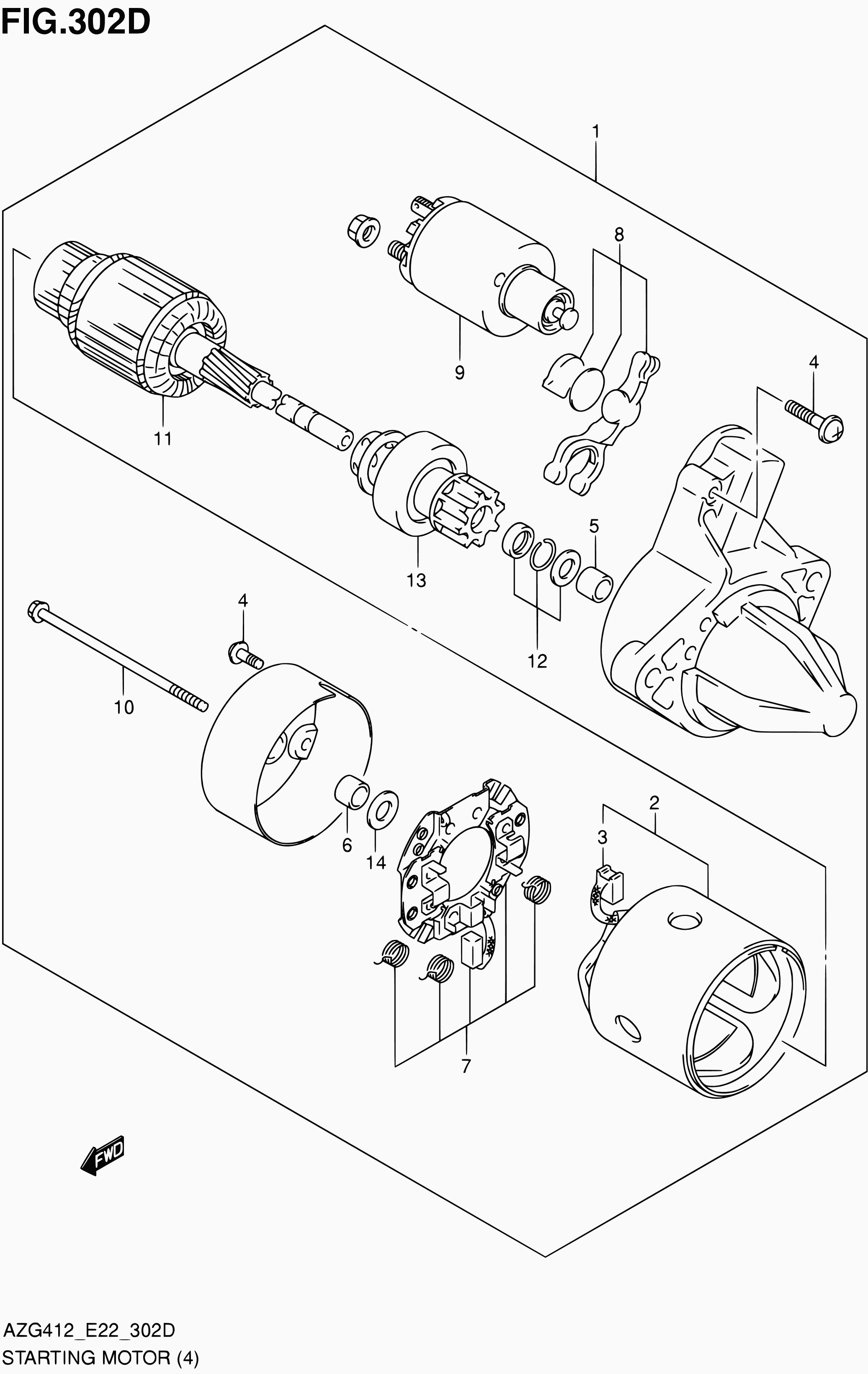 Suzuki 31100-86G20 - Käynnistinmoottori inparts.fi