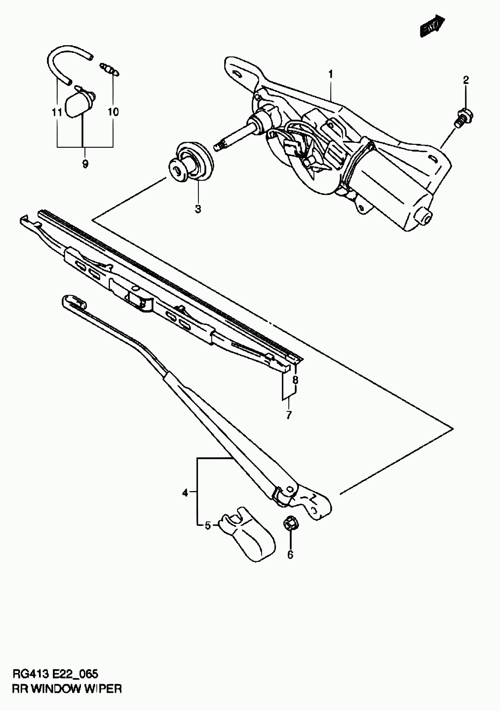 Suzuki 38822-64G00 - Pyyhkijänsulka inparts.fi