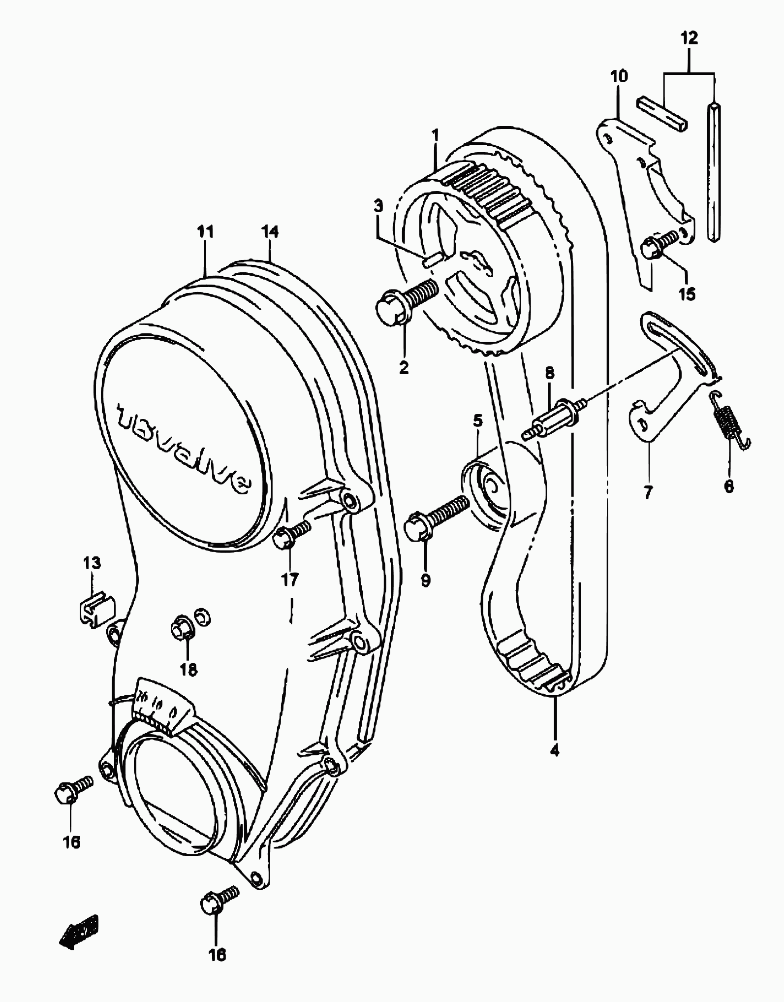 Suzuki 12761-85C10 - Hammashihnat inparts.fi