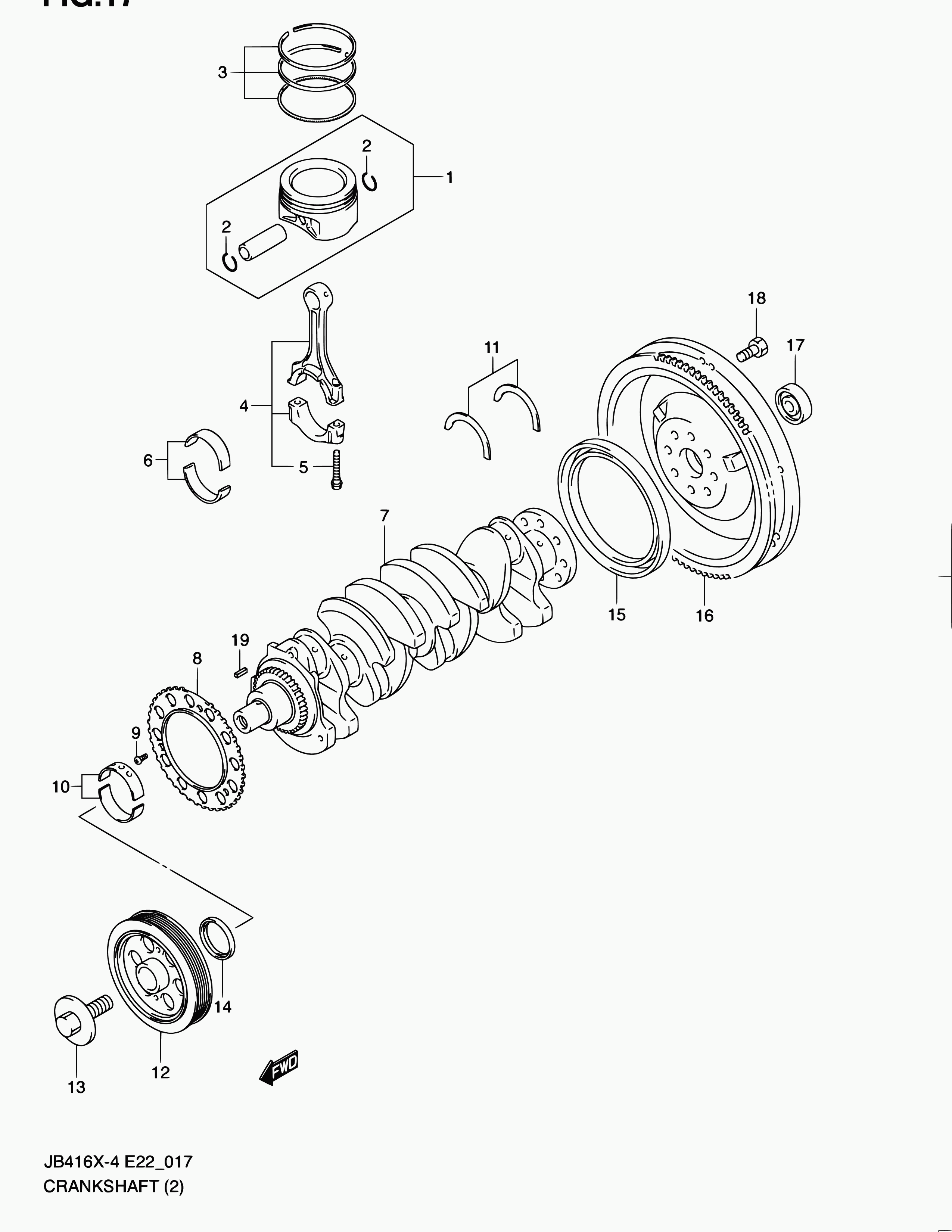 Suzuki 11389-54L00 - Akselitiiviste, kampiakseli inparts.fi