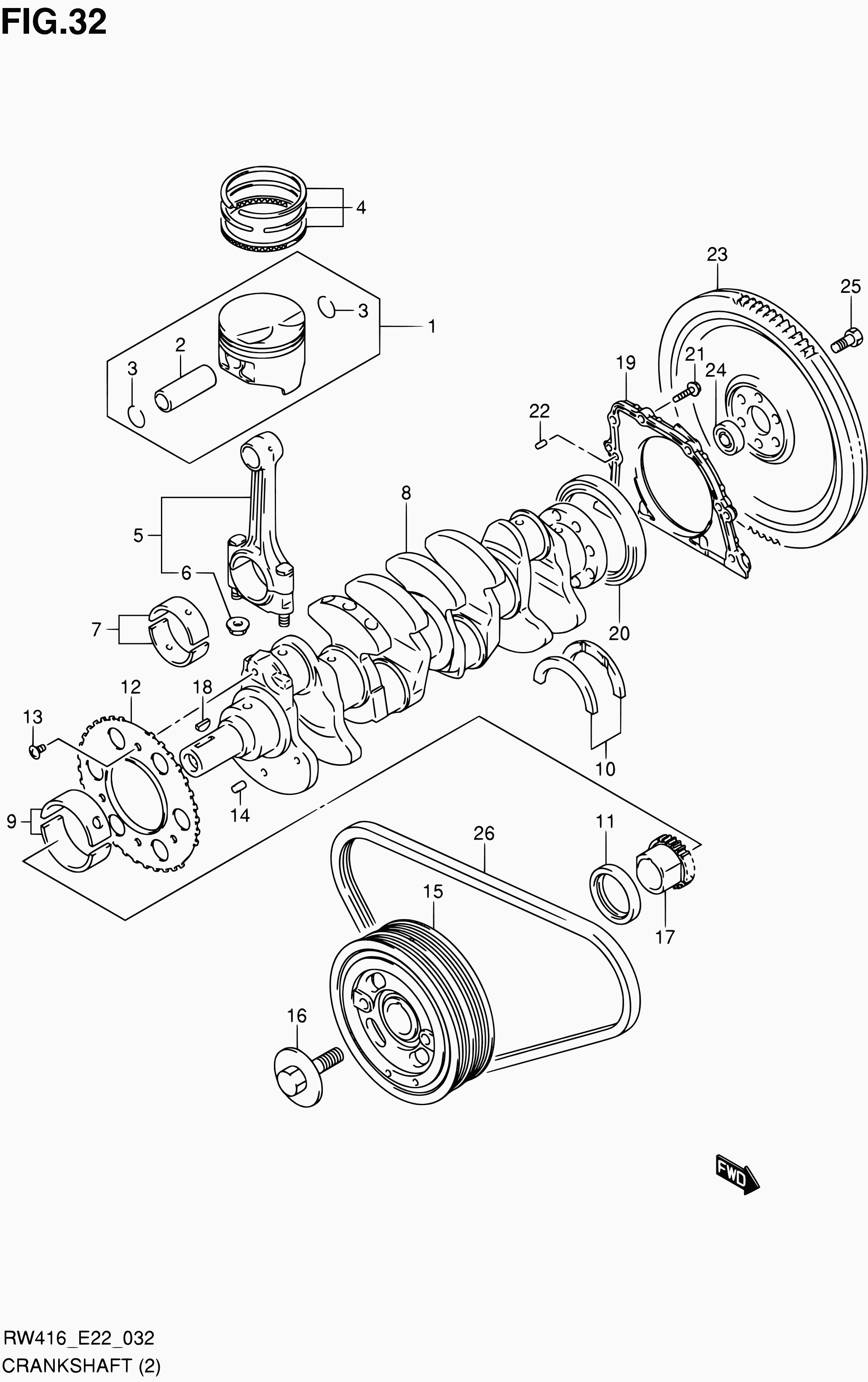 Honda 17521-64J00 - Moniurahihna inparts.fi