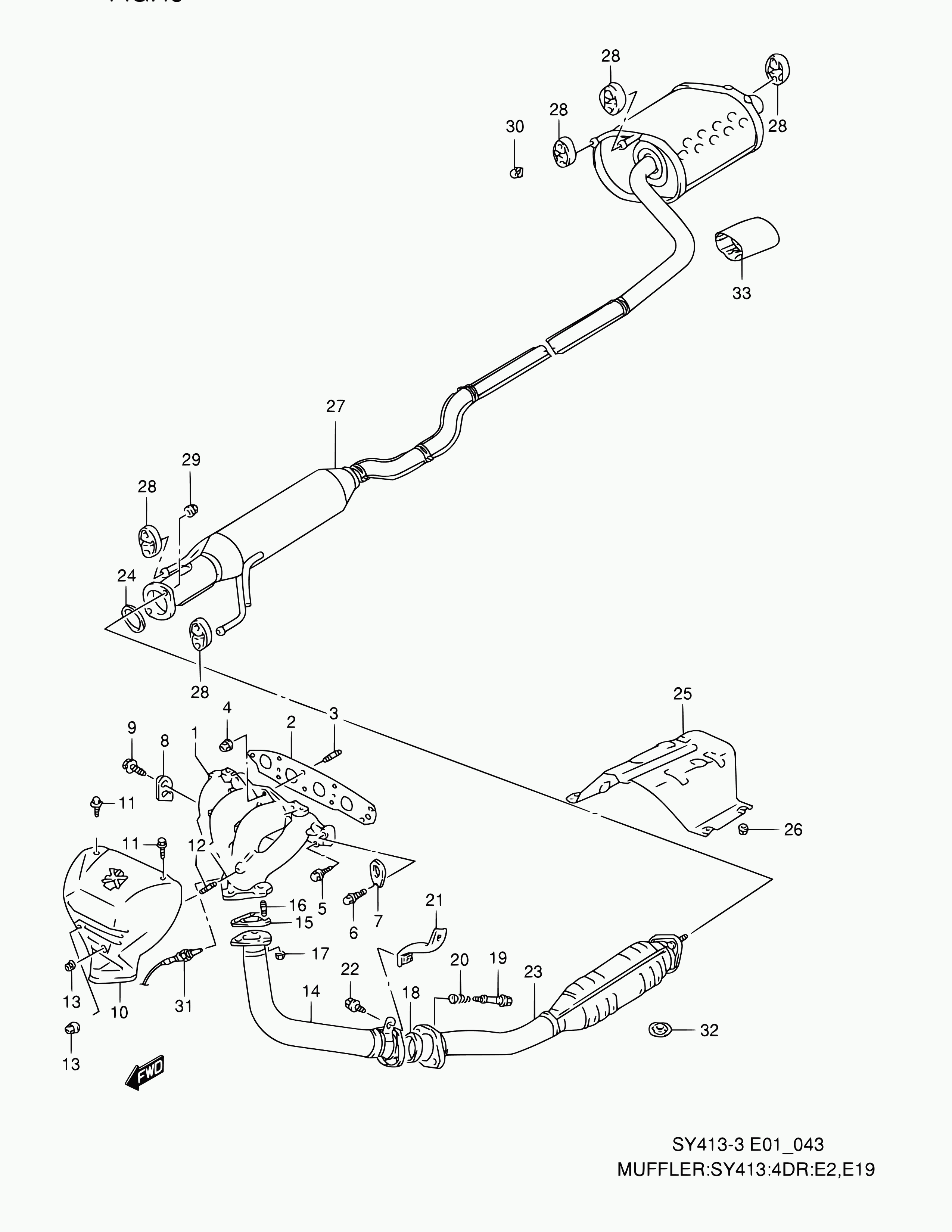 Suzuki 14220-60G60 - Katalysaattori inparts.fi