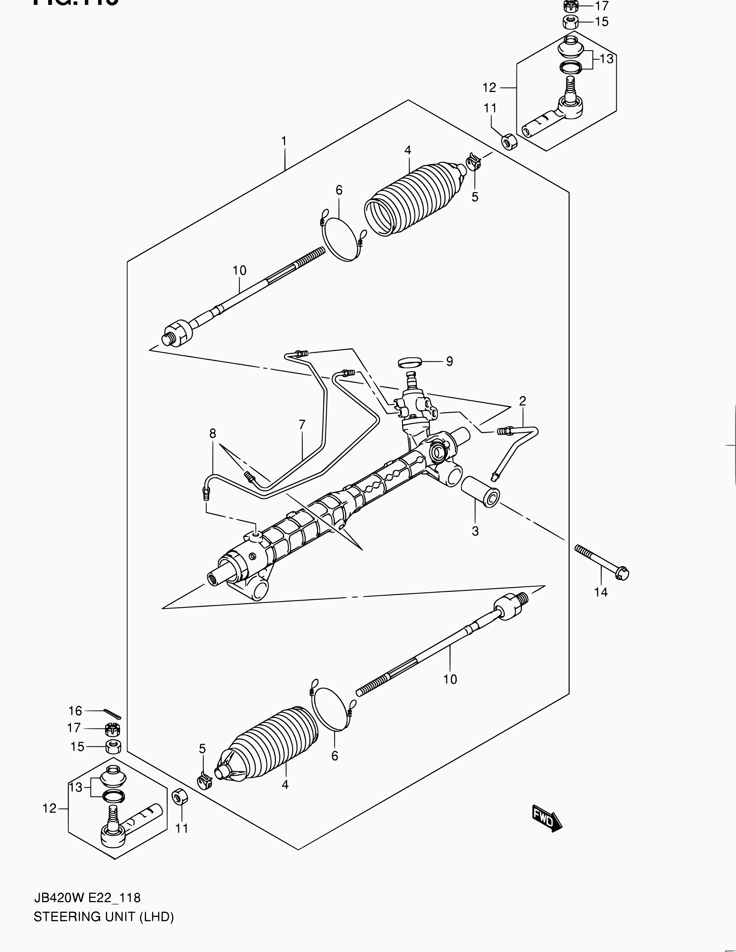 Suzuki 48571-65J00 - Paljekumi, ohjaus inparts.fi