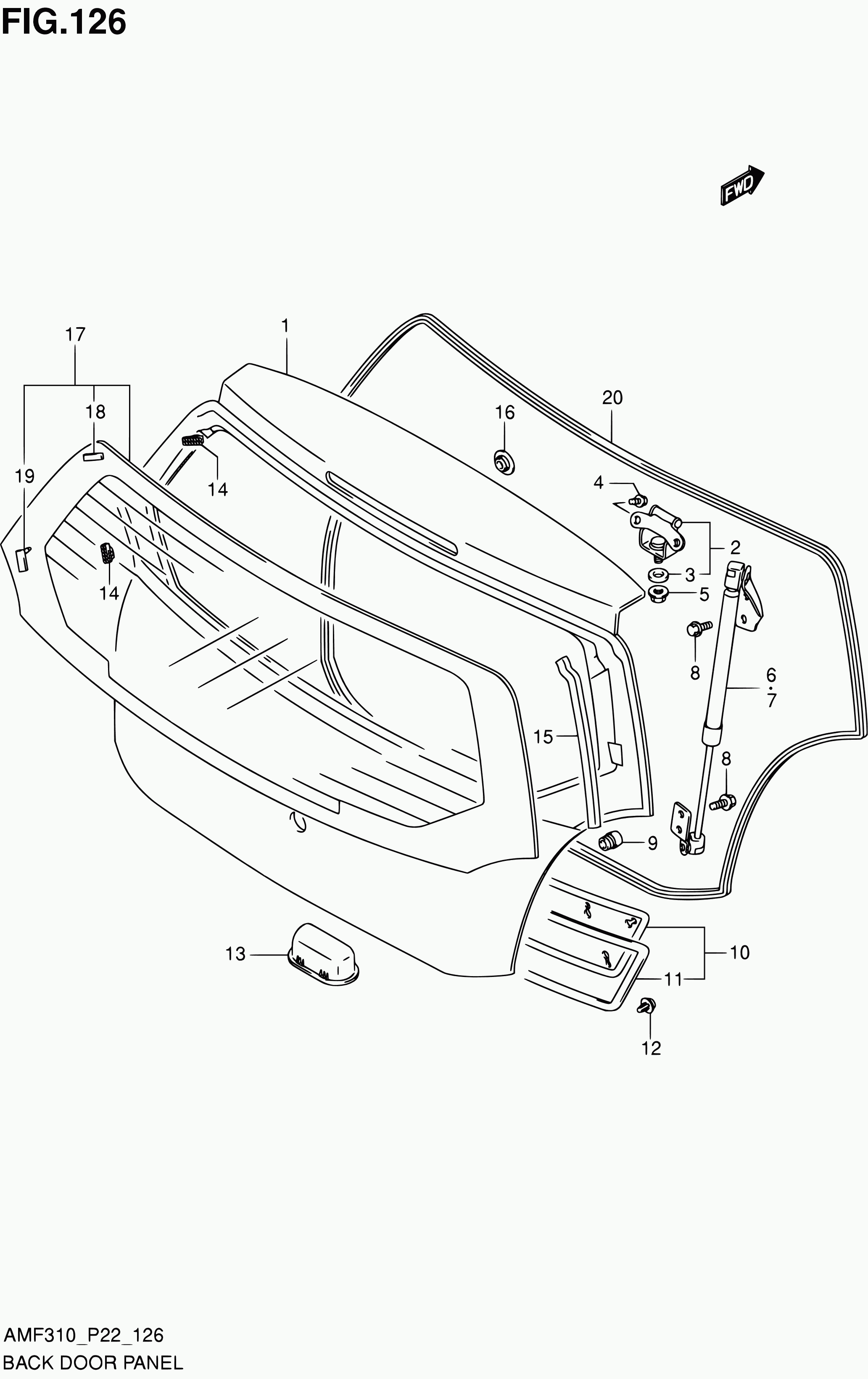 Suzuki 81860-M68K00 - Kaasujousi, tavaratila inparts.fi