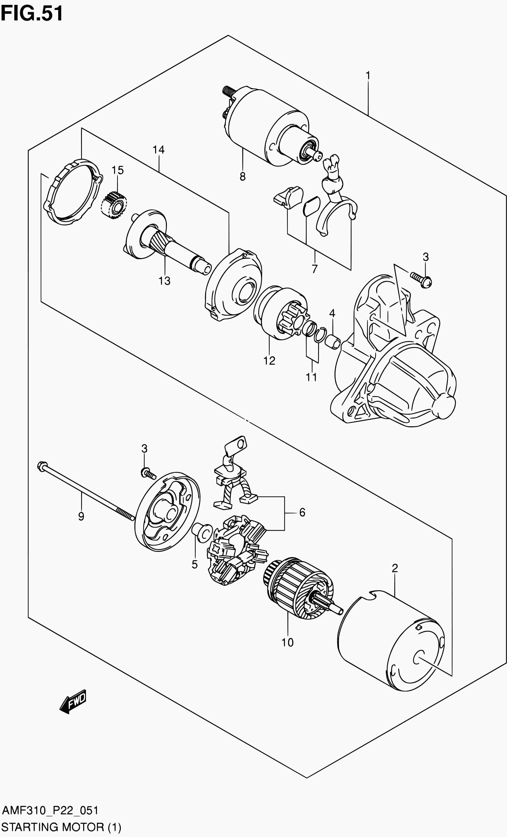 Suzuki 31100M68K10 - Käynnistinmoottori inparts.fi