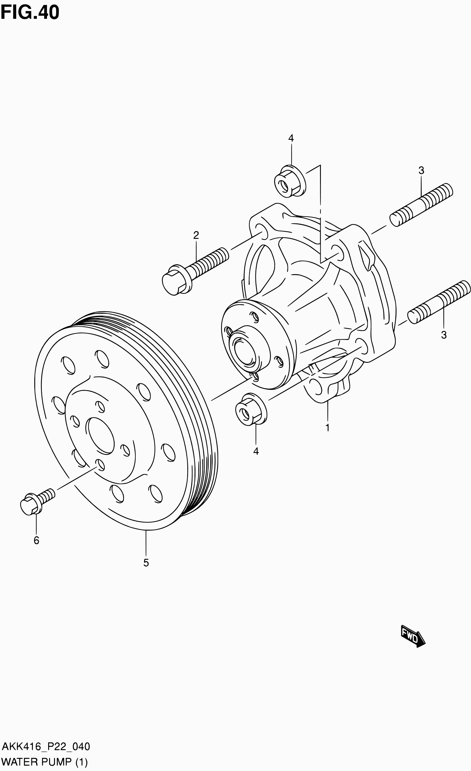 Subaru 17400-69G04 - Vesipumppu inparts.fi