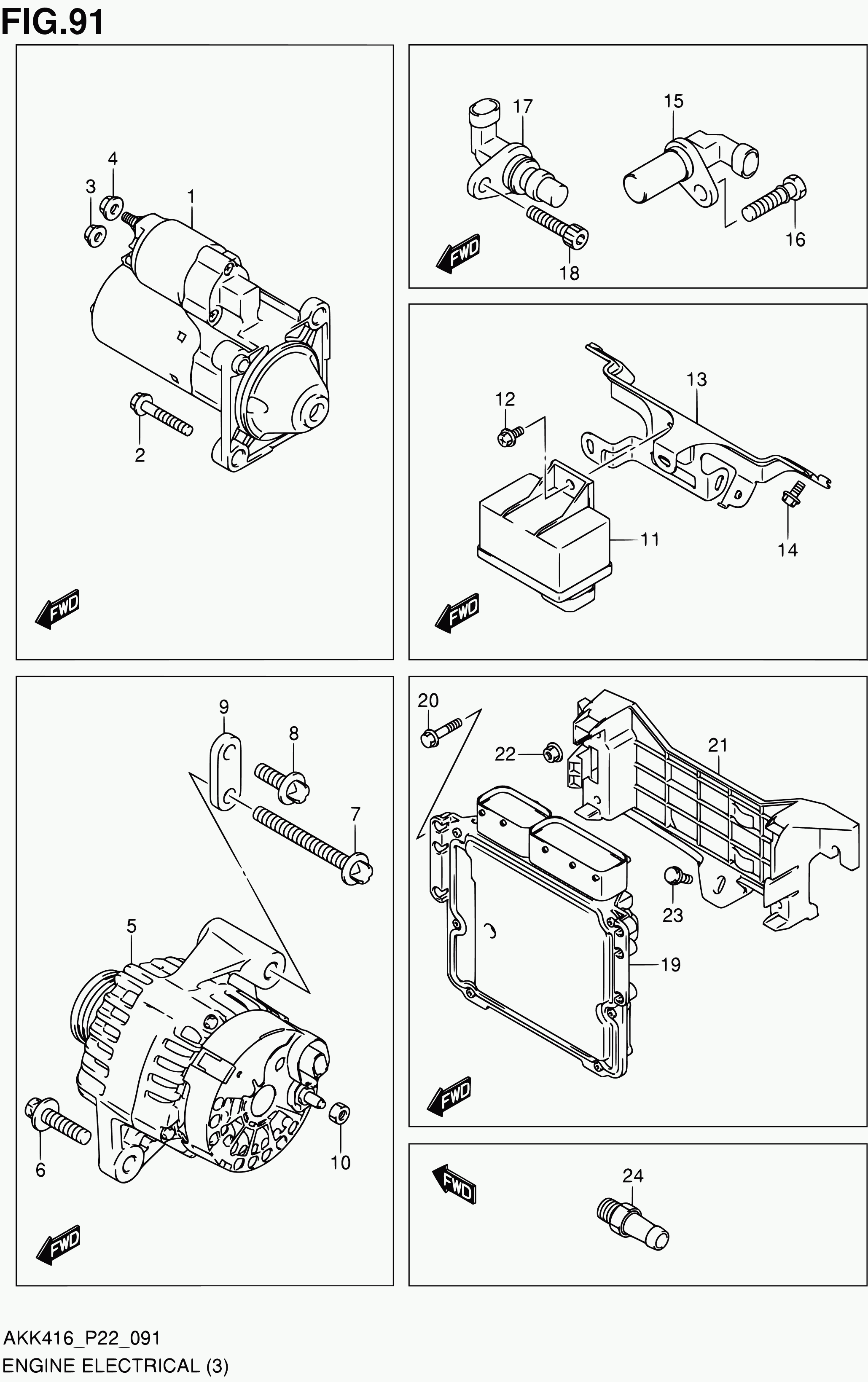 Suzuki 31100-55L01 - Käynnistinmoottori inparts.fi