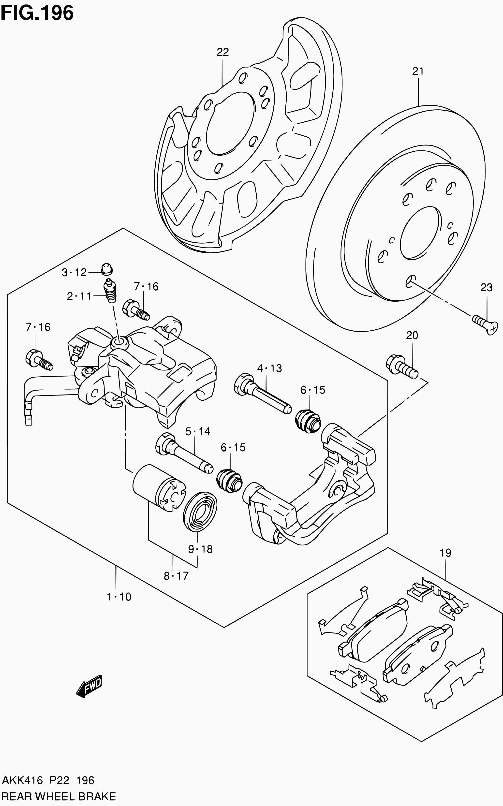 Suzuki 55800-68L10 - Jarrupala, levyjarru inparts.fi