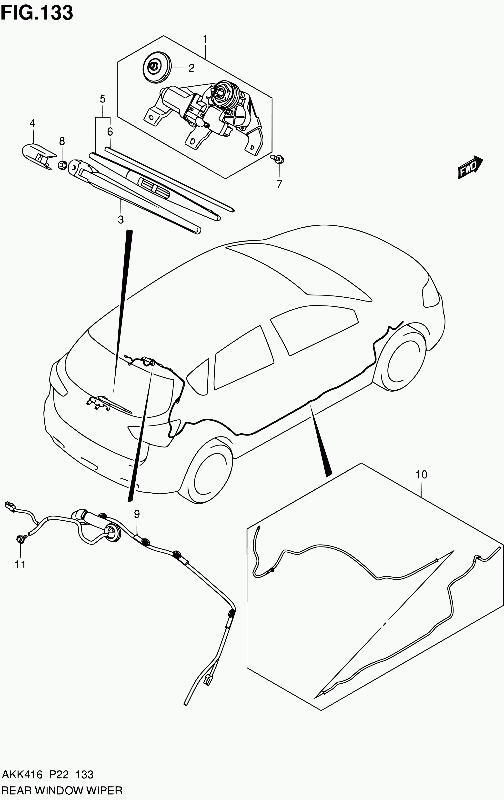 Suzuki 38340-63J00 - Pyyhkijänsulka inparts.fi