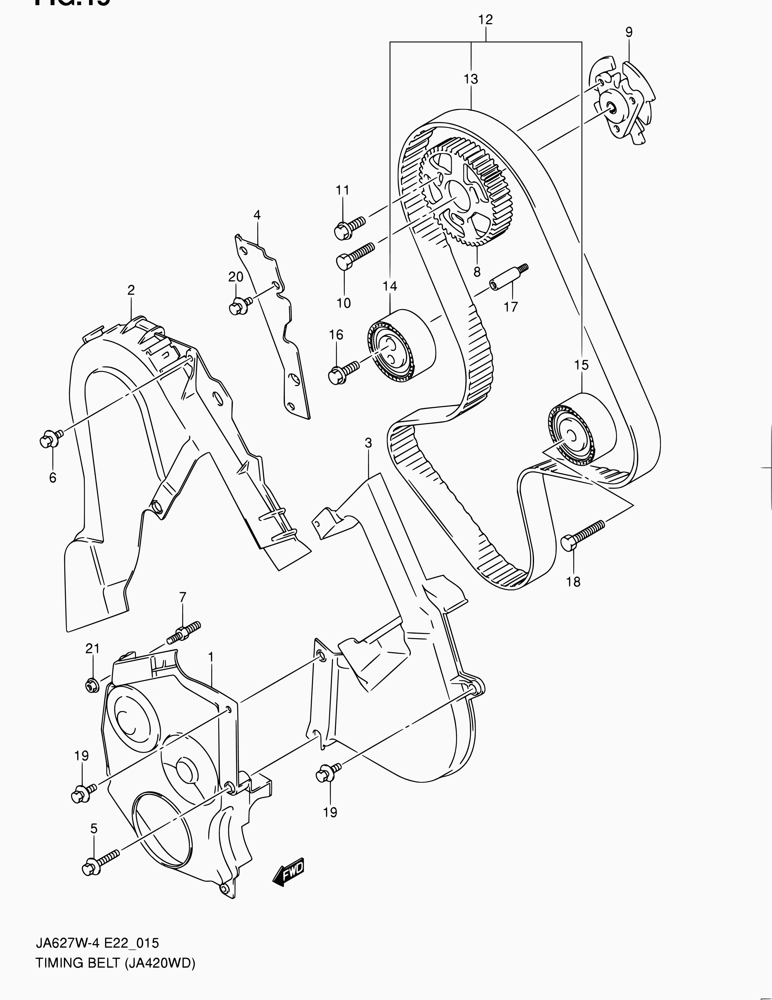 Suzuki 12823-67G01 - Ohjainrulla, hammashihna inparts.fi