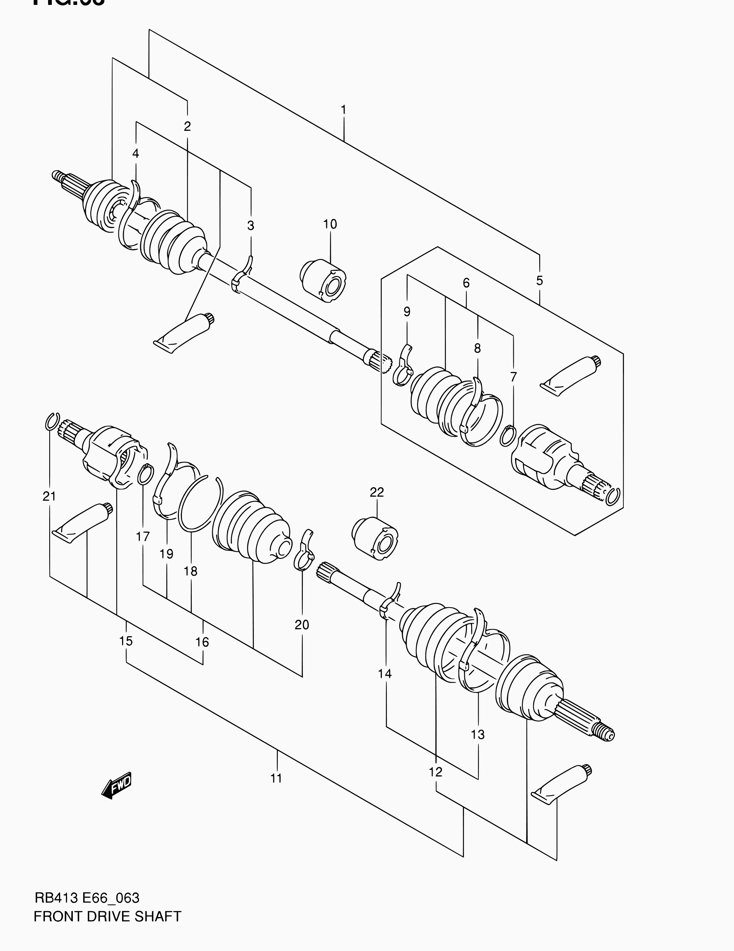 Suzuki 44118-83E00 - Paljekumi, vetoakseli inparts.fi