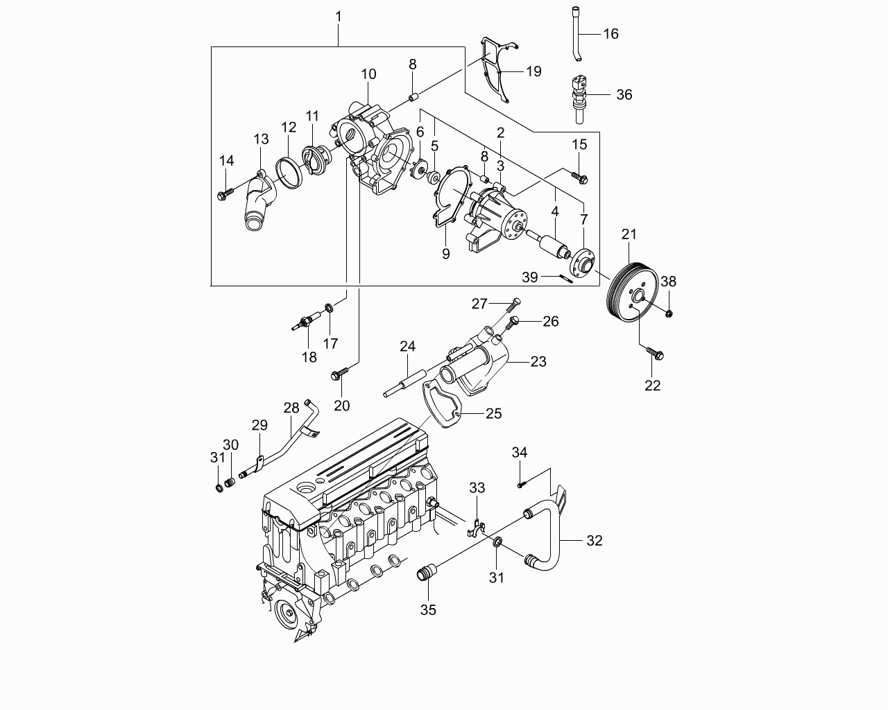 MAZDA 6612004301 - Vesipumppu inparts.fi