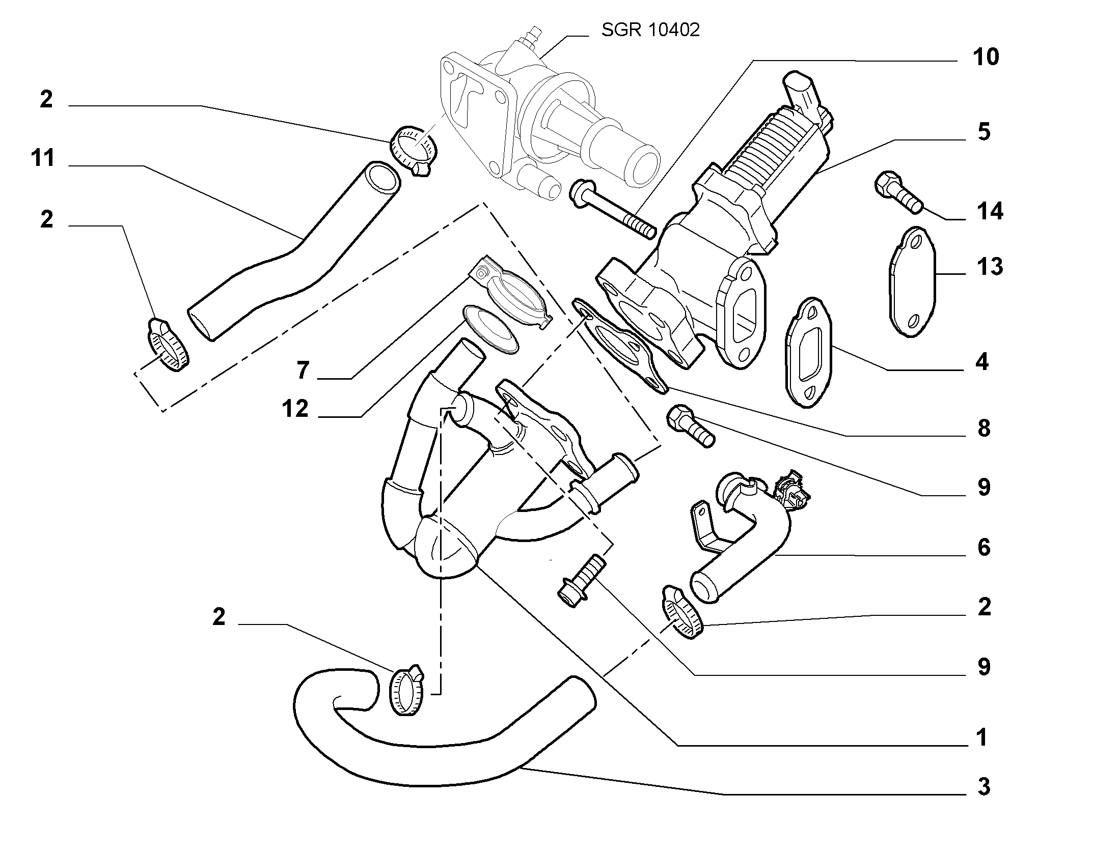 FIAT 55219498 - Venttiili, pakokaasun kierrätys inparts.fi