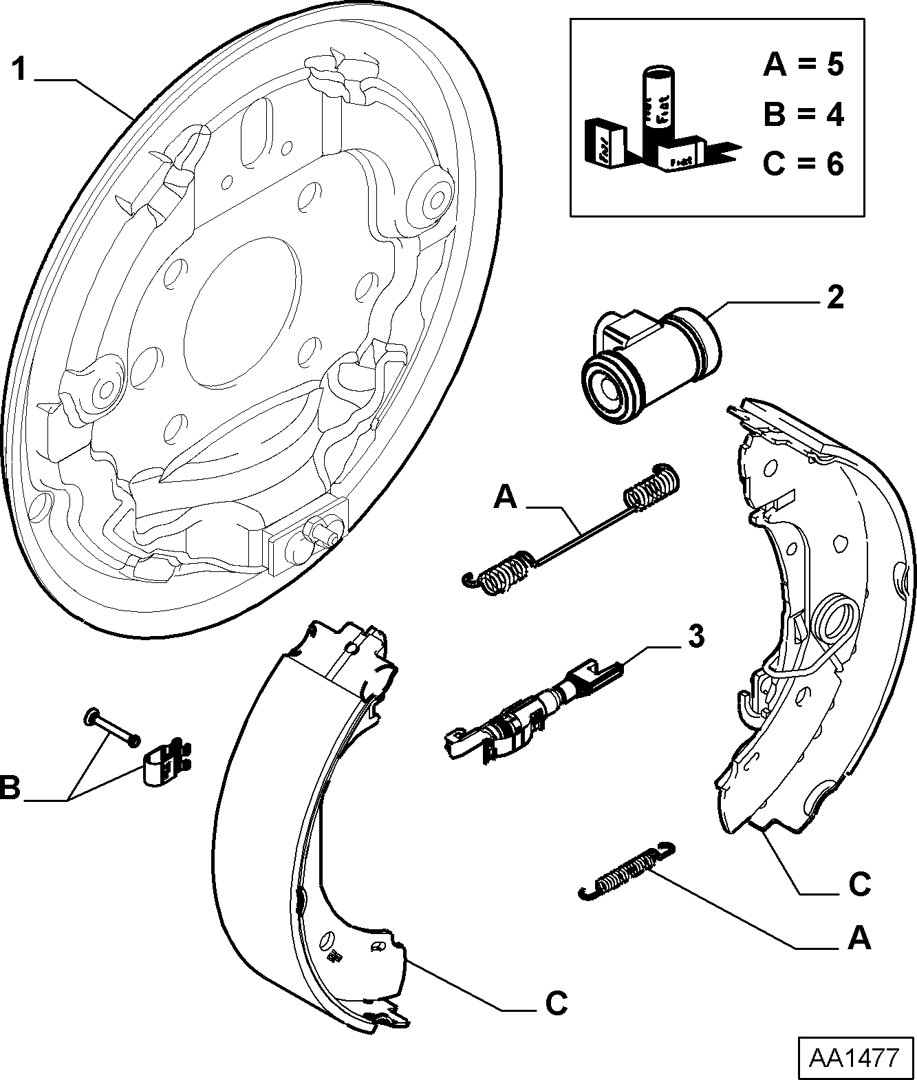 FIAT 77363945 - Tarvikesarja, jarrukengät inparts.fi