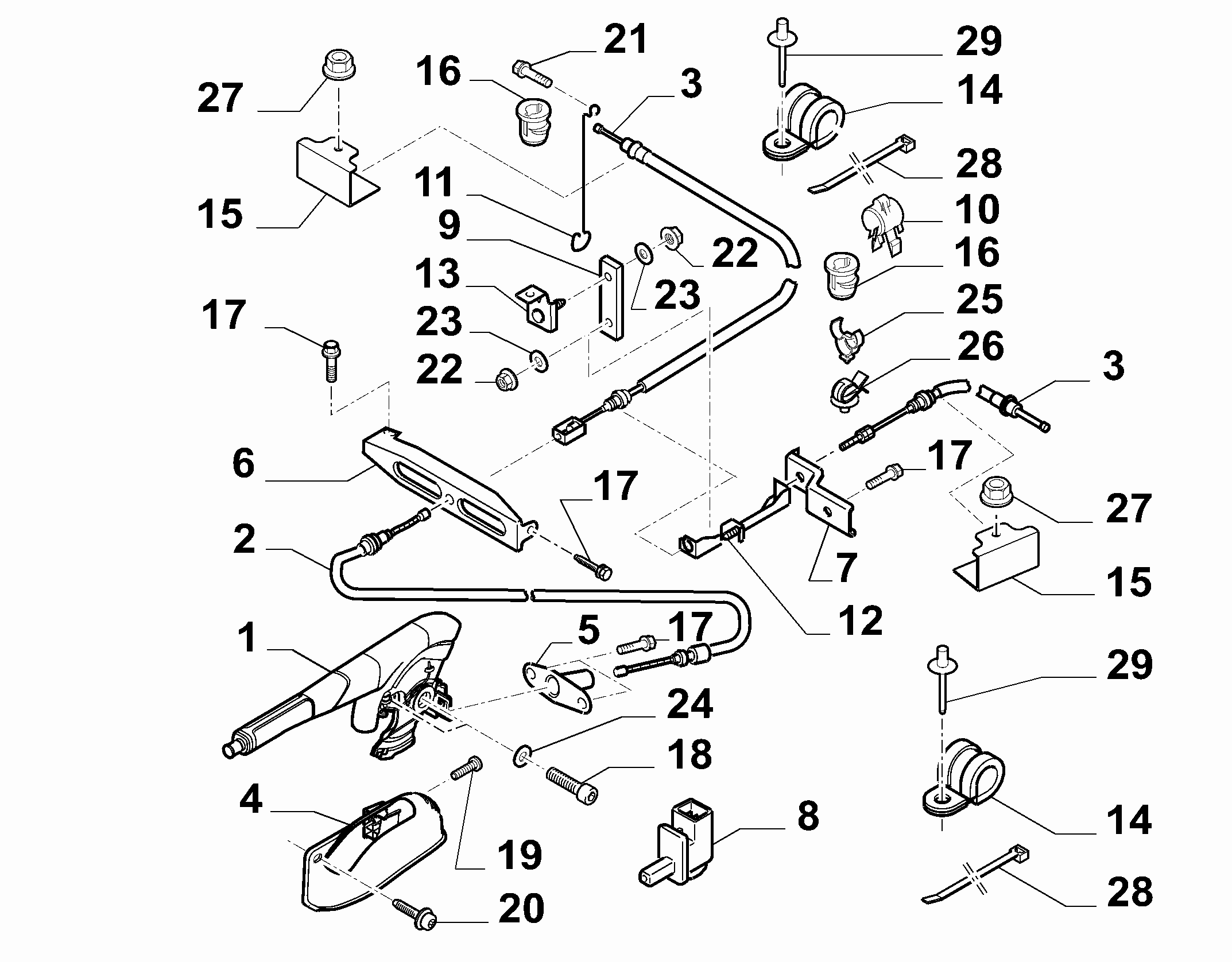 PEUGEOT 1473322080 - Vaijeri, seisontajarru inparts.fi