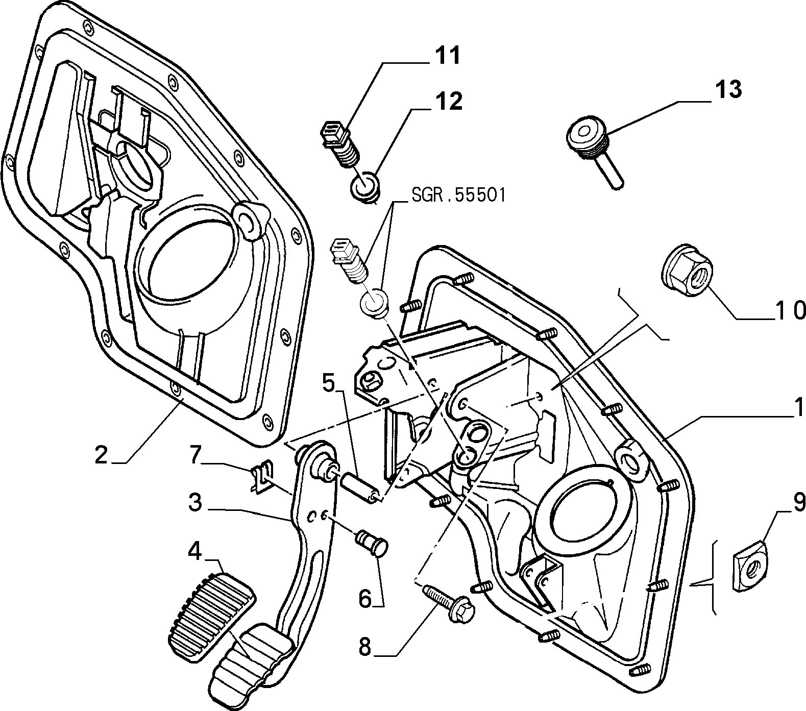 PEUGEOT 9120804880 - Poljinpäällyste, kytkinpoljin inparts.fi