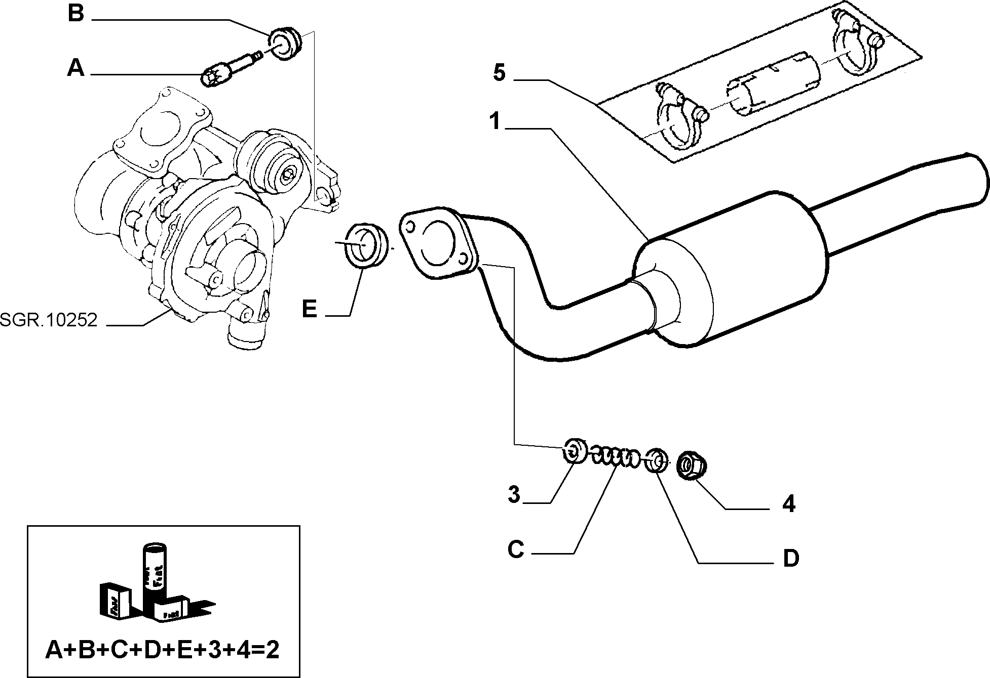 PEUGEOT 9456105580 - Putkenliitin, pakoputkisto inparts.fi