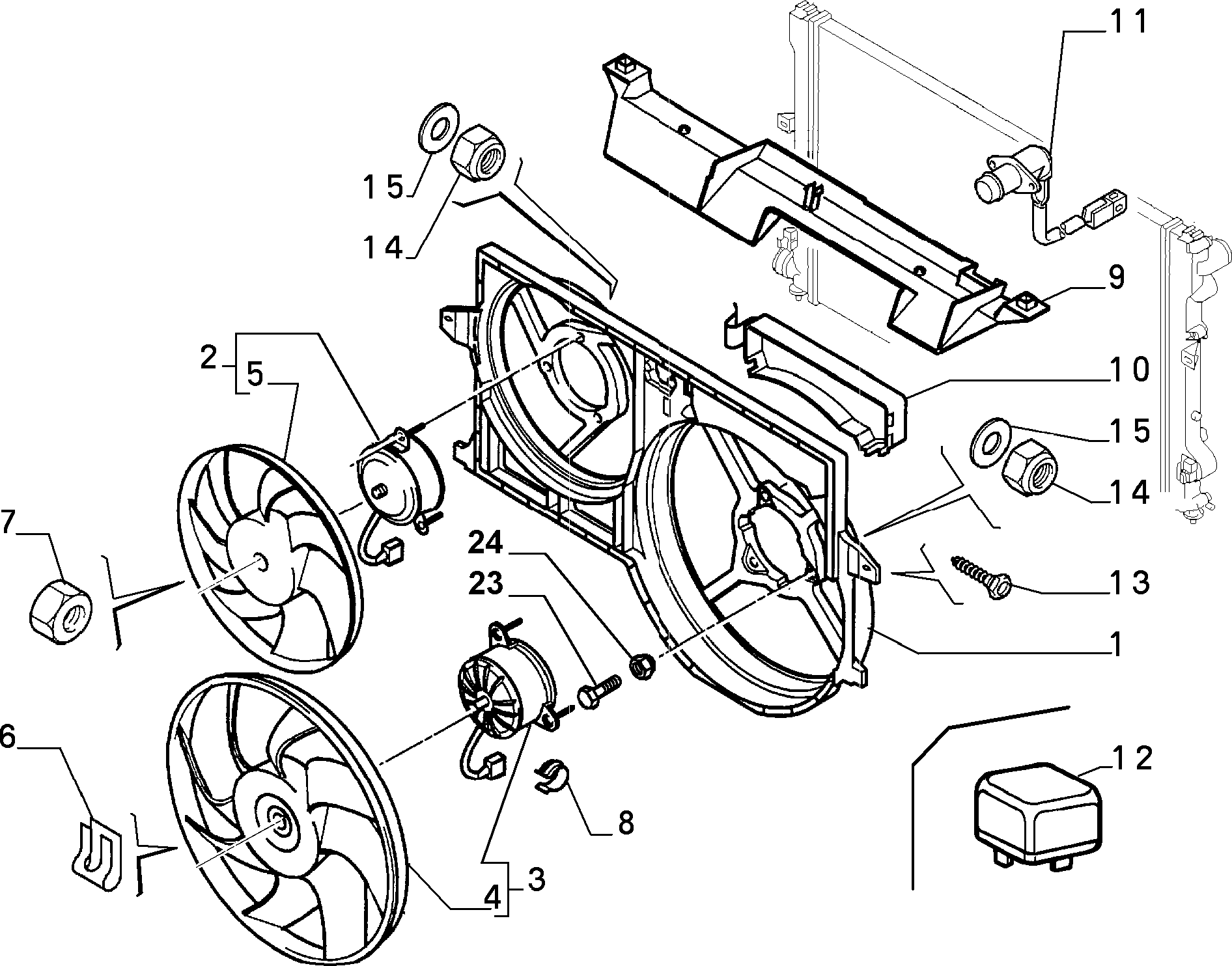 FIAT 1471087080 - Tuuletin, moottorin jäähdytys inparts.fi