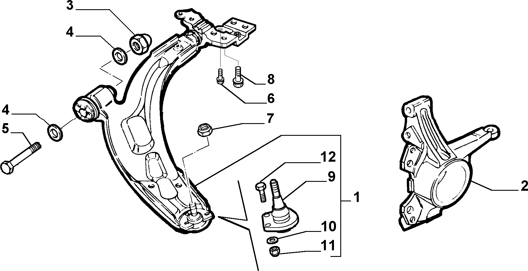 FIAT 51712408 - Tukivarsi, pyöräntuenta inparts.fi