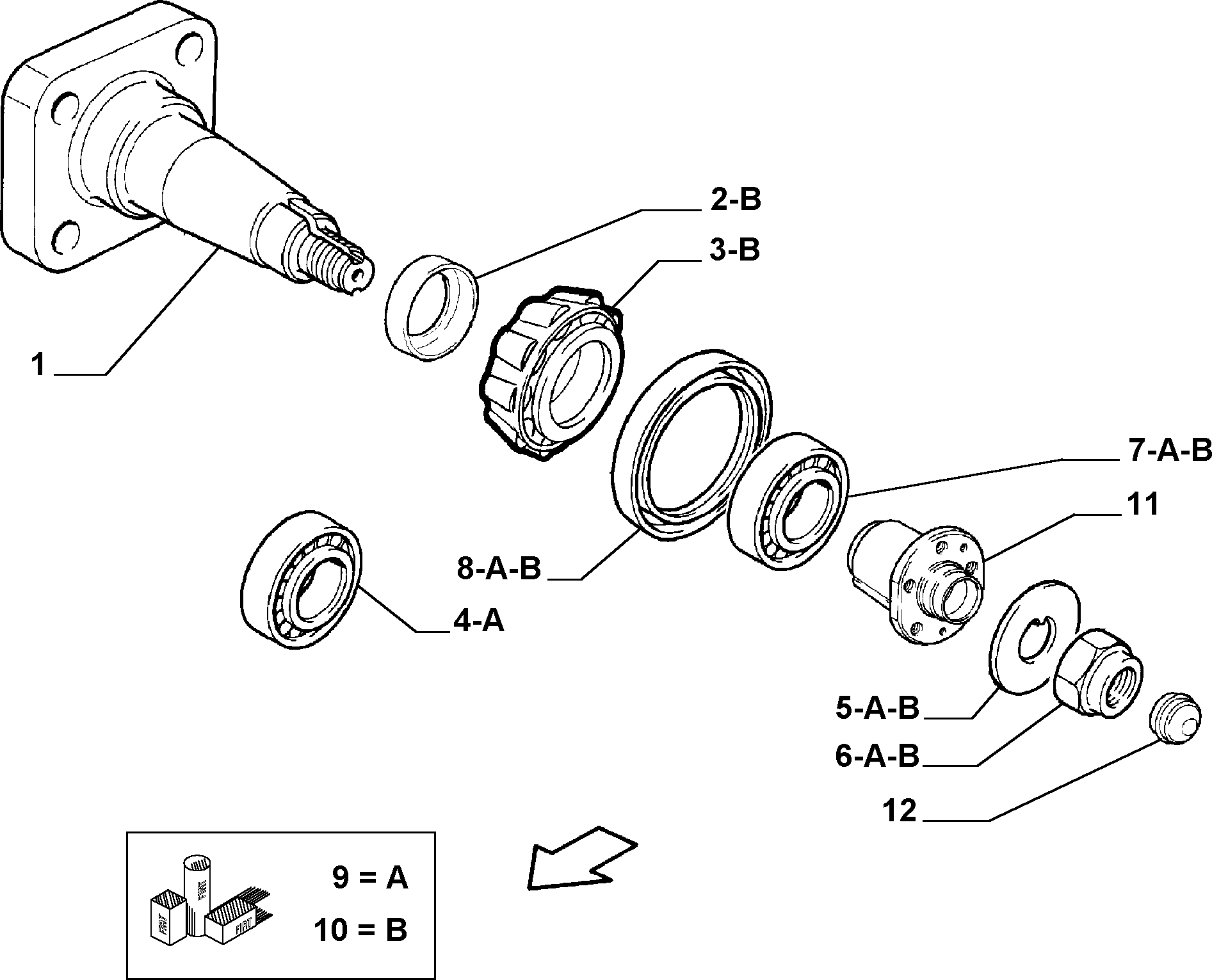 FIAT 4179463 - Pyöränlaakerisarja inparts.fi