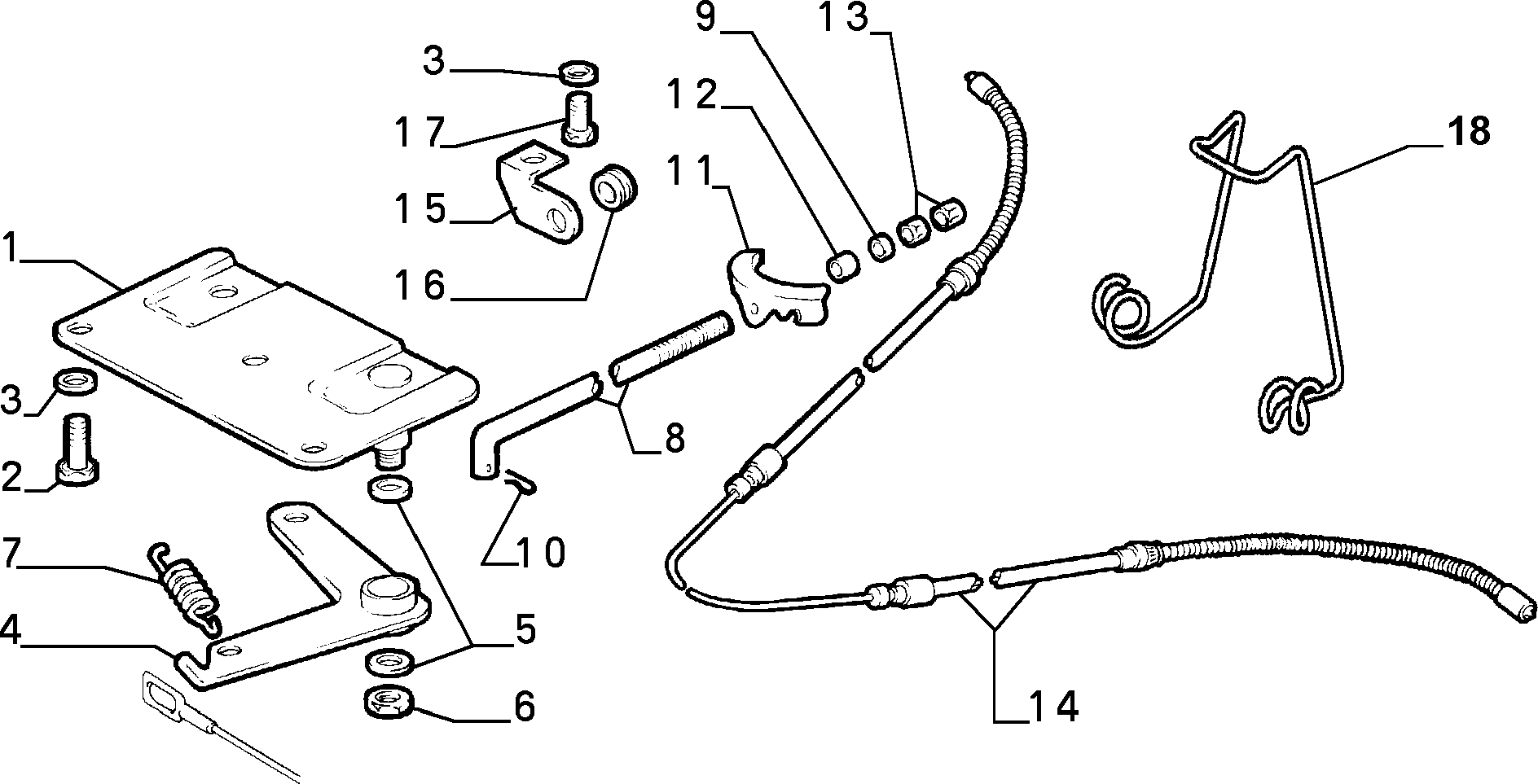 CITROËN 1307963080 - Vaijeri, seisontajarru inparts.fi