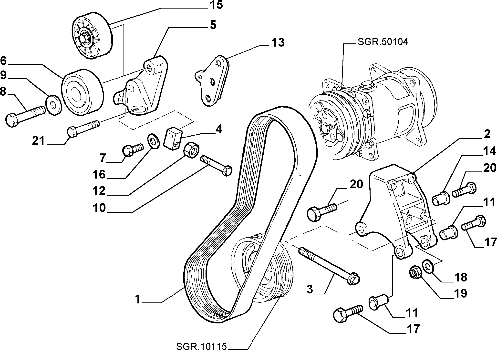 Honda 98485800 - Moniurahihna inparts.fi