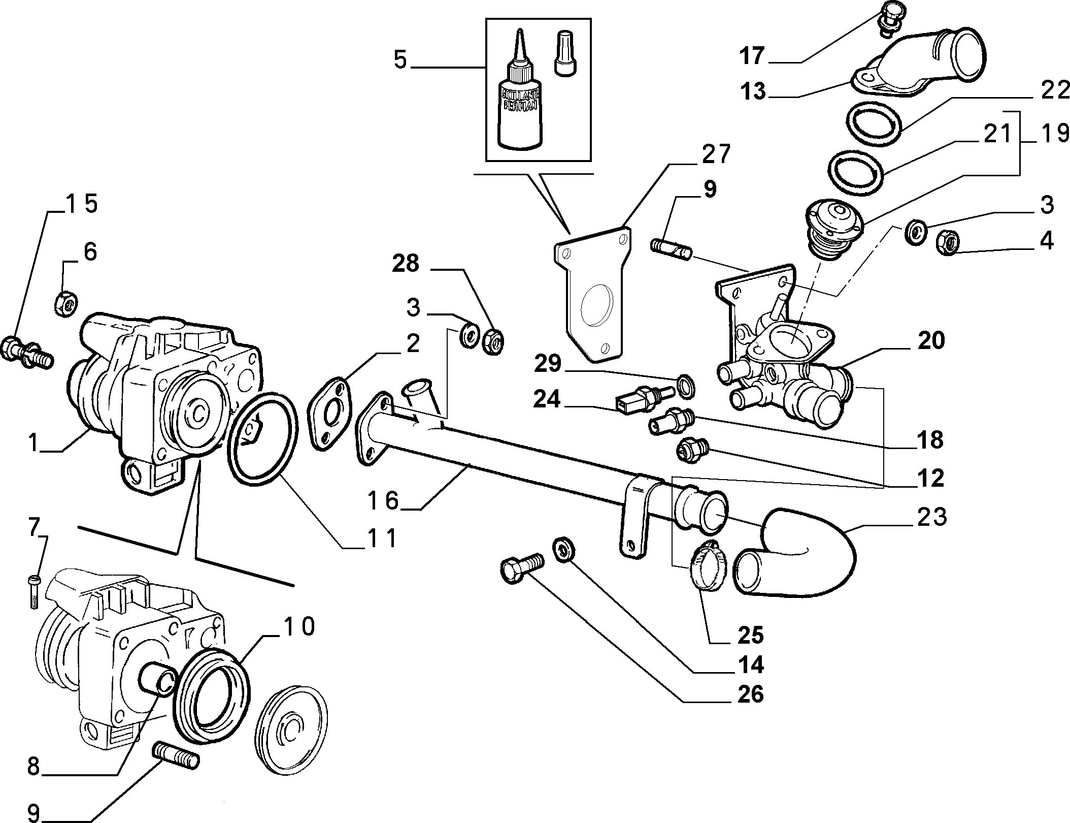 FIAT 99440717 - Vesipumppu inparts.fi