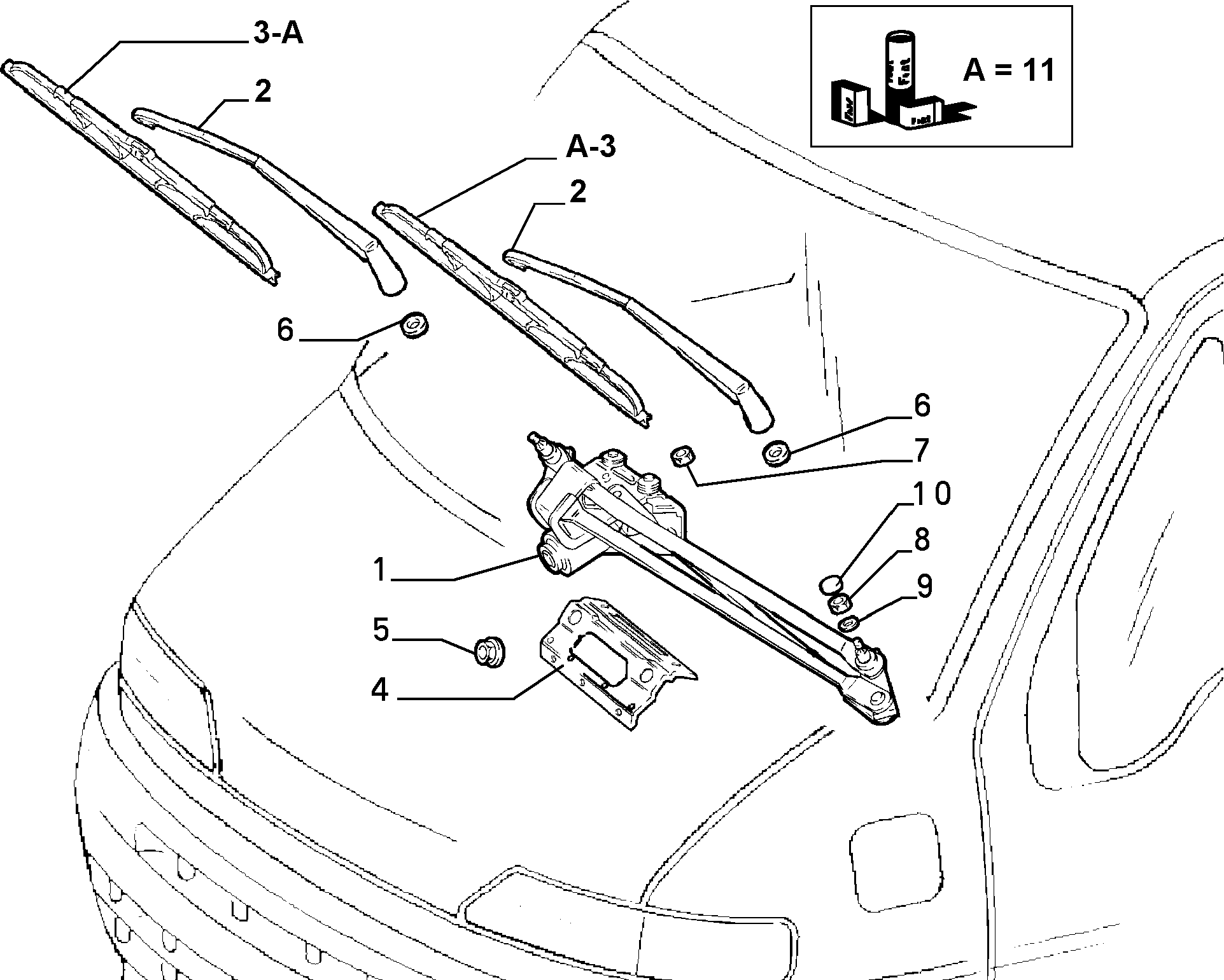 FIAT 1328815080 - Pyyhkijänsulka inparts.fi