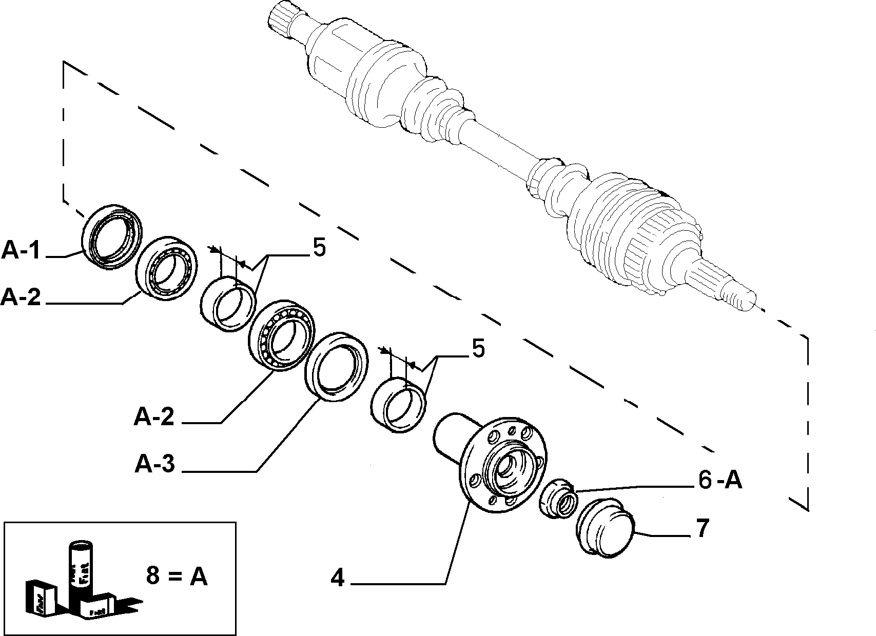 FIAT 40003080 - Pyöränlaakerisarja inparts.fi